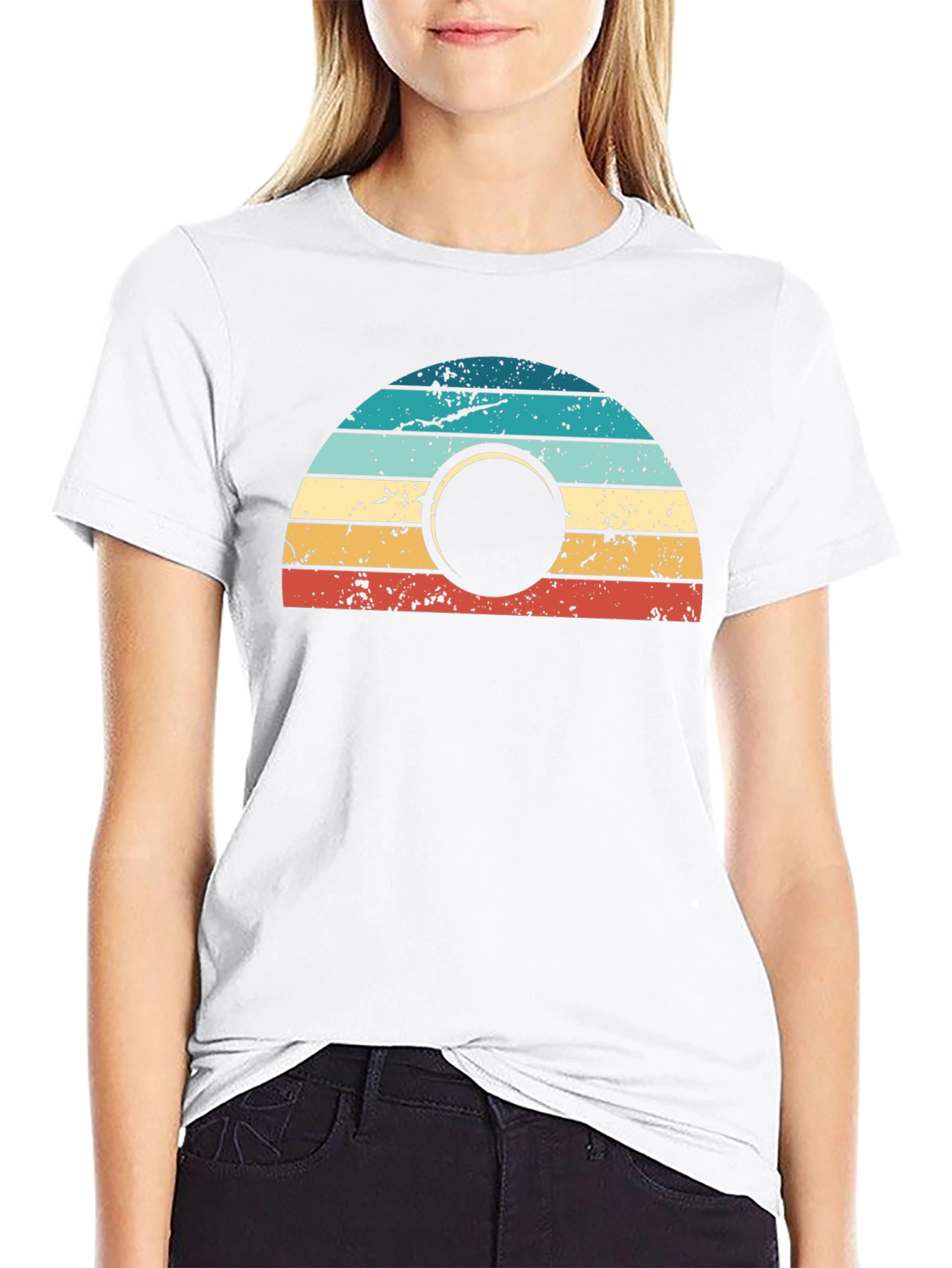 Retro Sunset Graphic Tee - Mens Black T-Shirt
