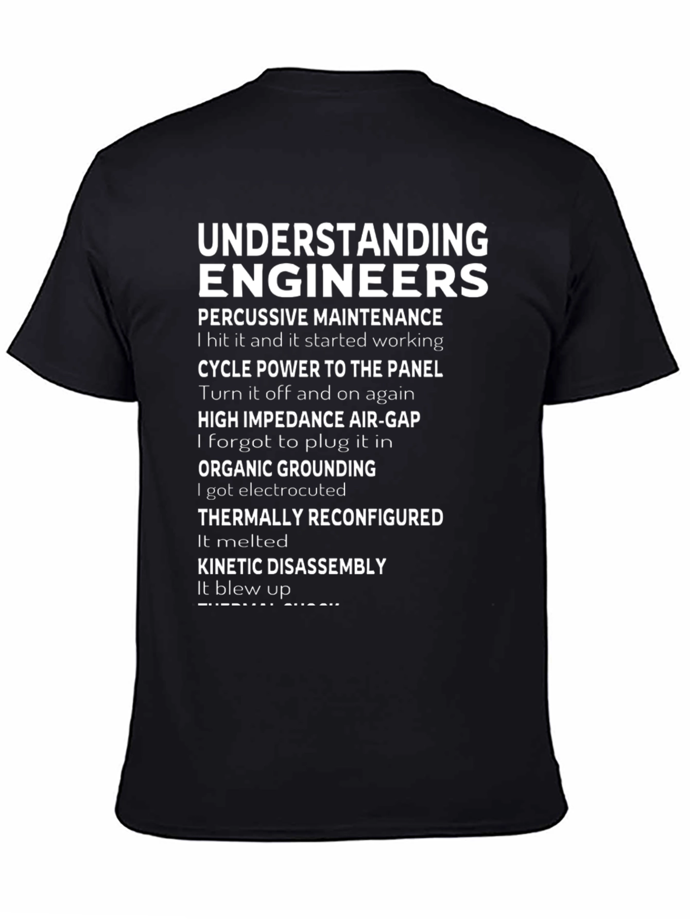 Understanding Engineers Black T-Shirt