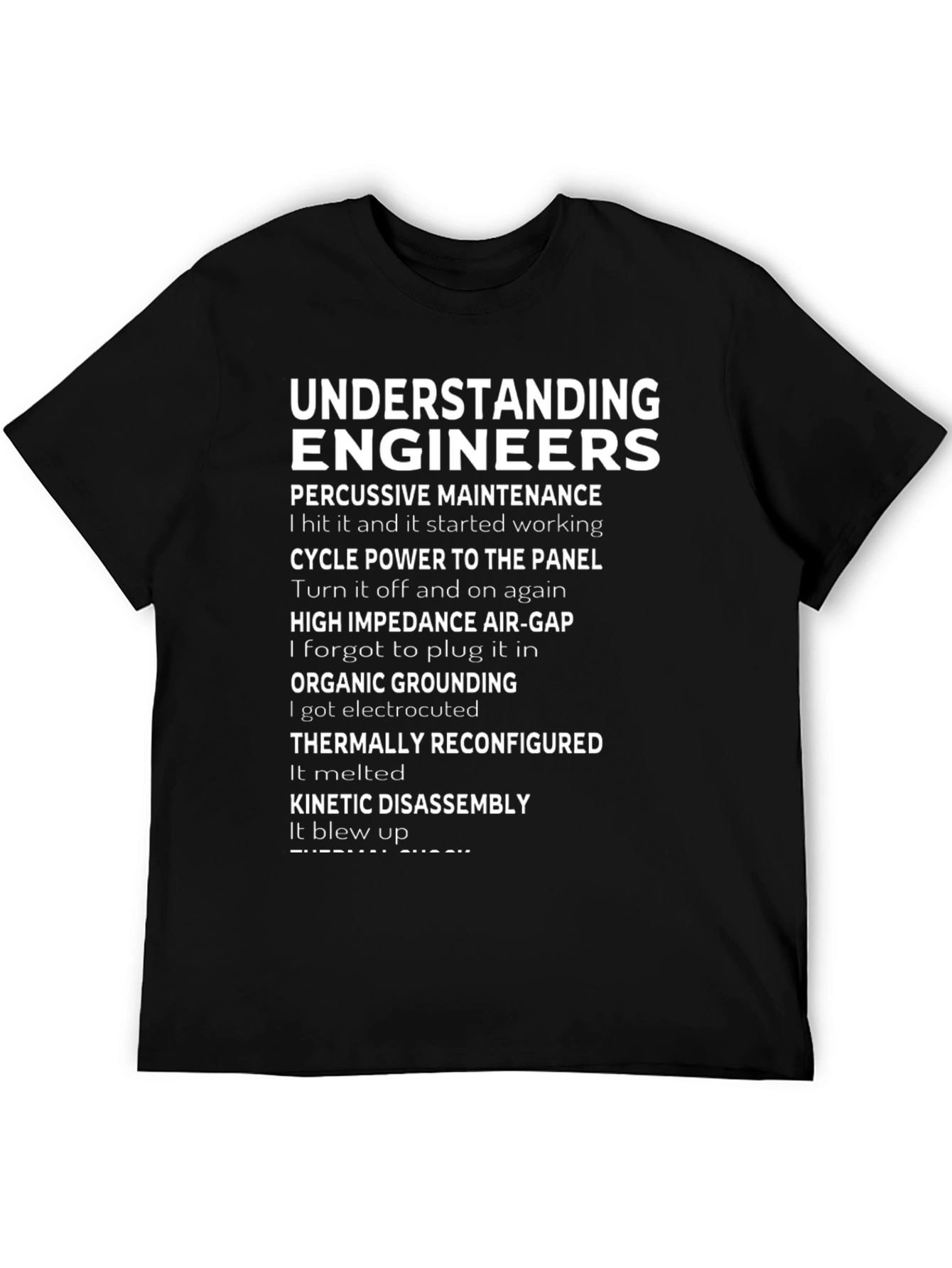 Understanding Engineers Black T-Shirt