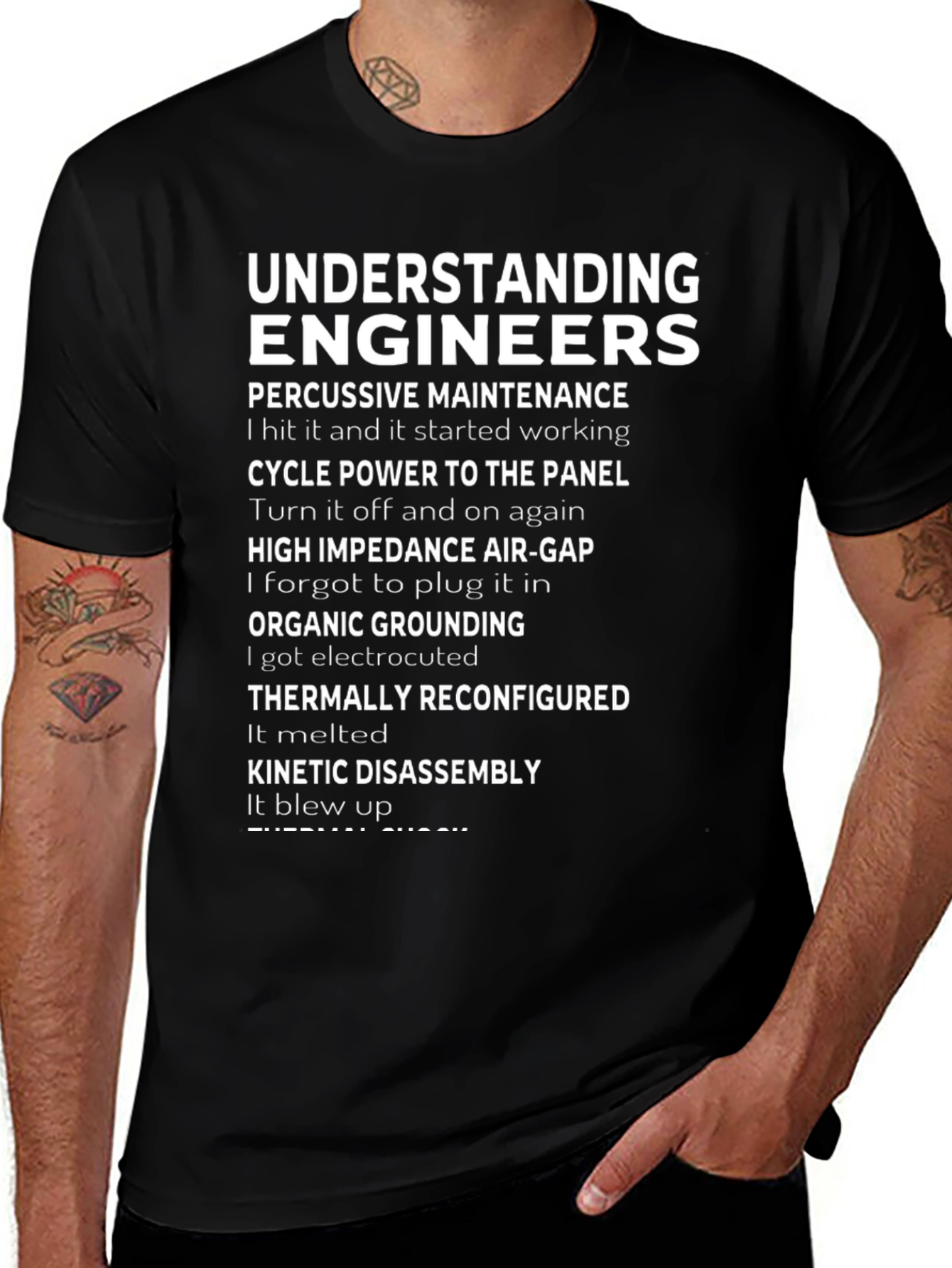 Understanding Engineers Black T-Shirt