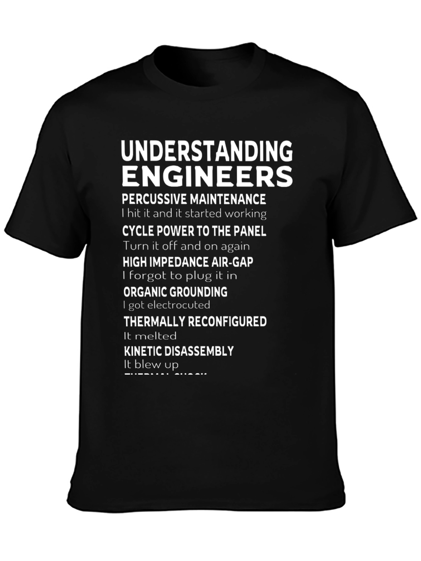Understanding Engineers Black T-Shirt