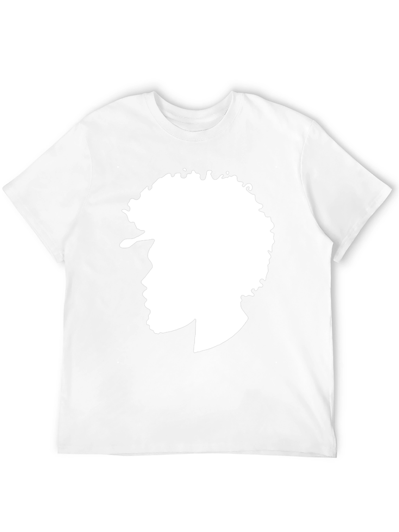 Afro Silhouette Graphic Tee - Stylish Black T-Shirt