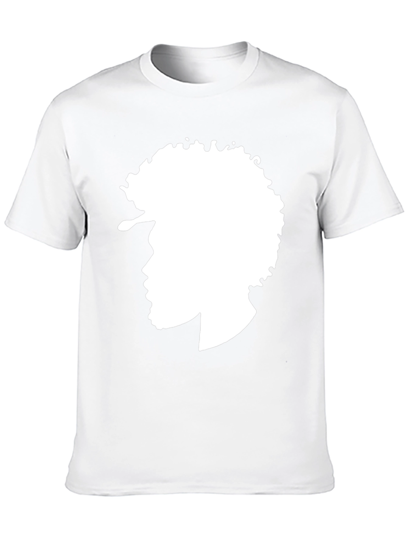Afro Silhouette Graphic Tee - Stylish Black T-Shirt