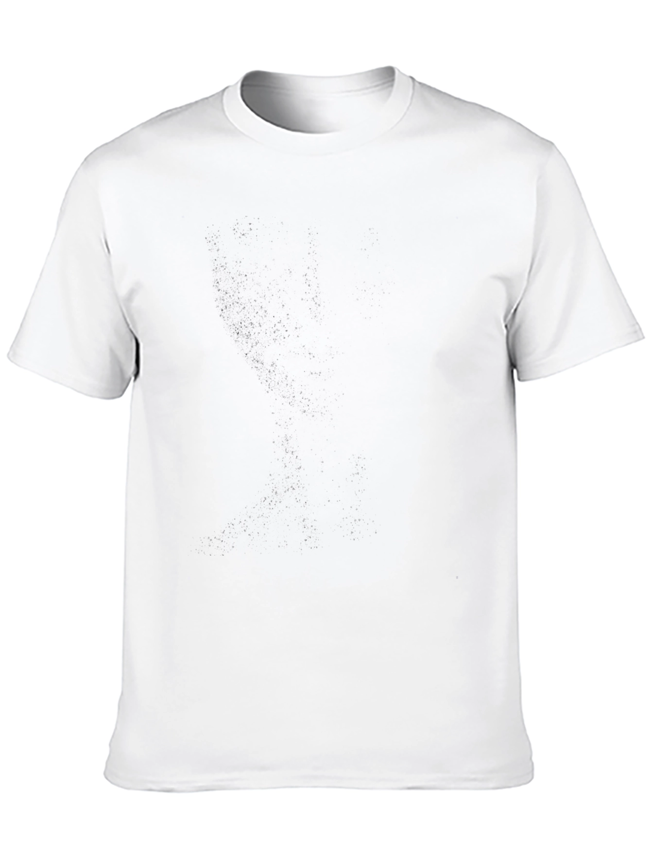 Mens Solid Black Casual T-Shirt
