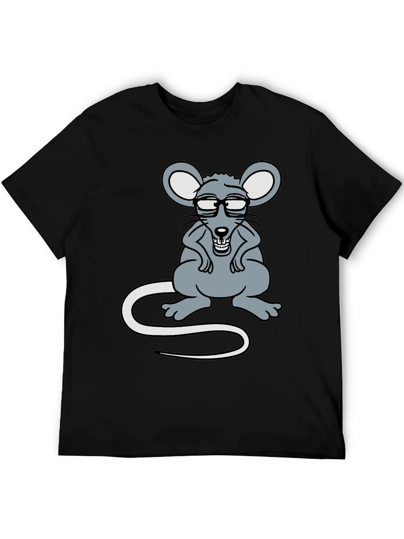 Funny Rat with Glasses Graphic Tee