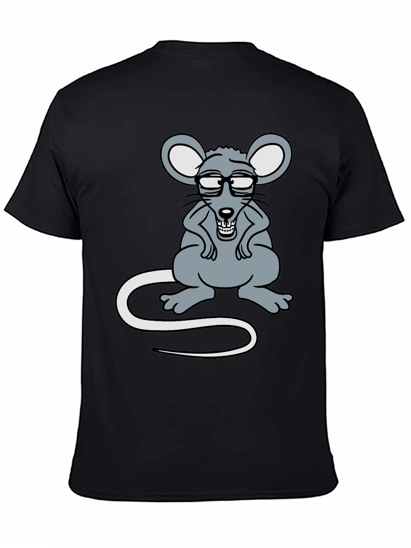Funny Rat with Glasses Graphic Tee