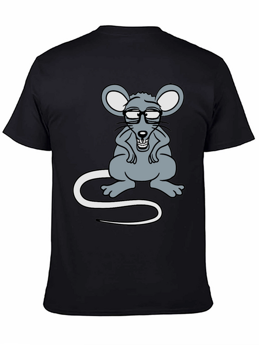 Funny Rat with Glasses Graphic Tee