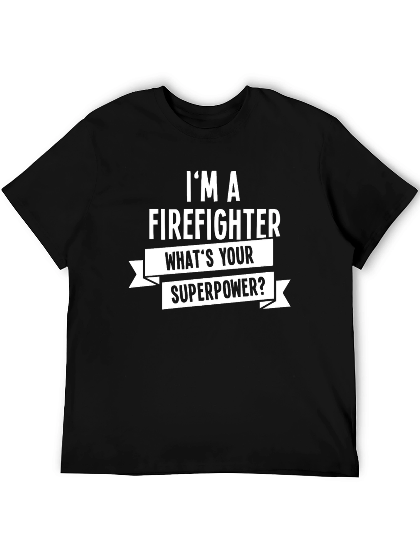 Firefighter Superpower Graphic Tee - Black