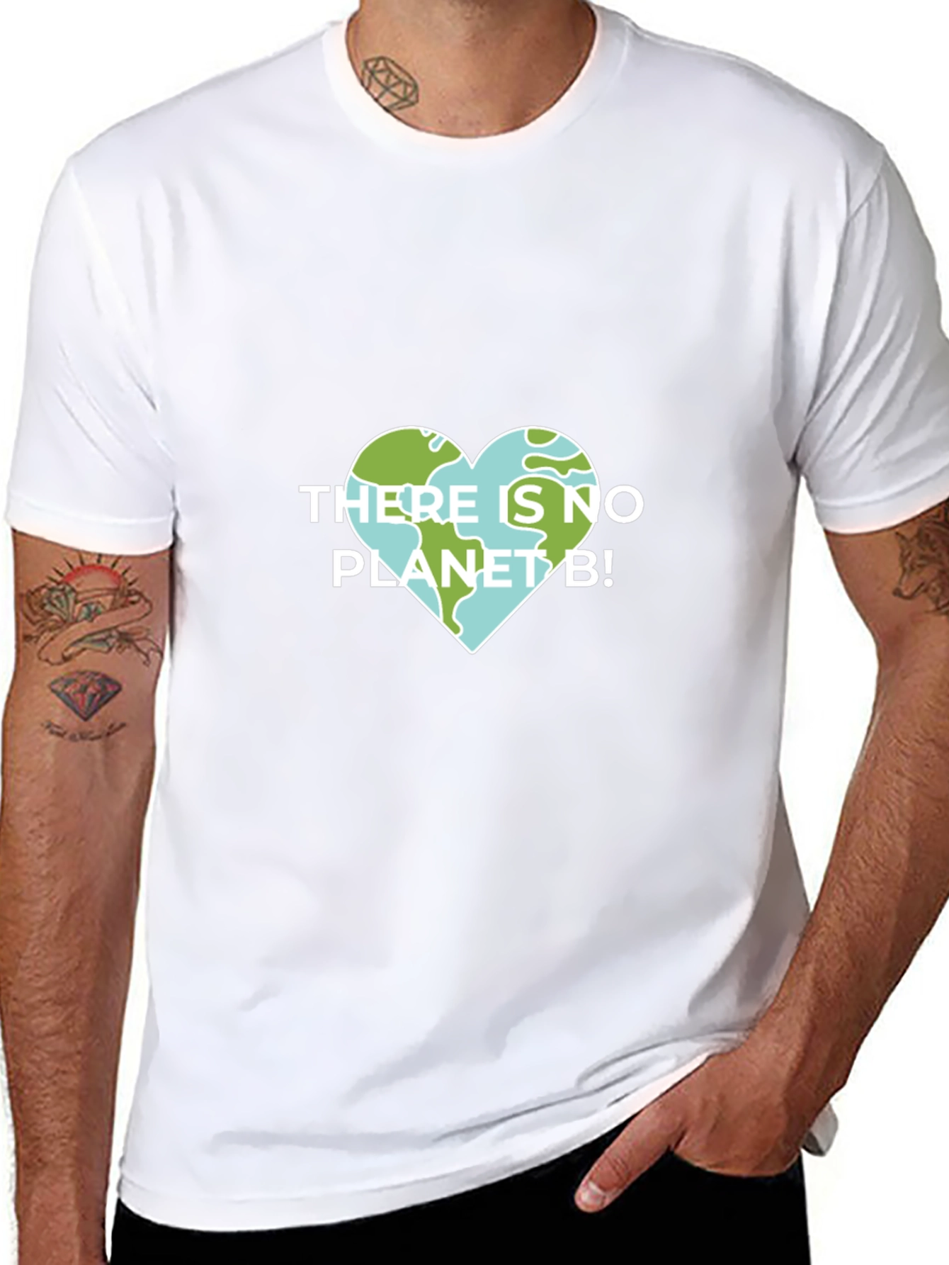 Planet B Earth Heart T-Shirt Save Environment Tee
