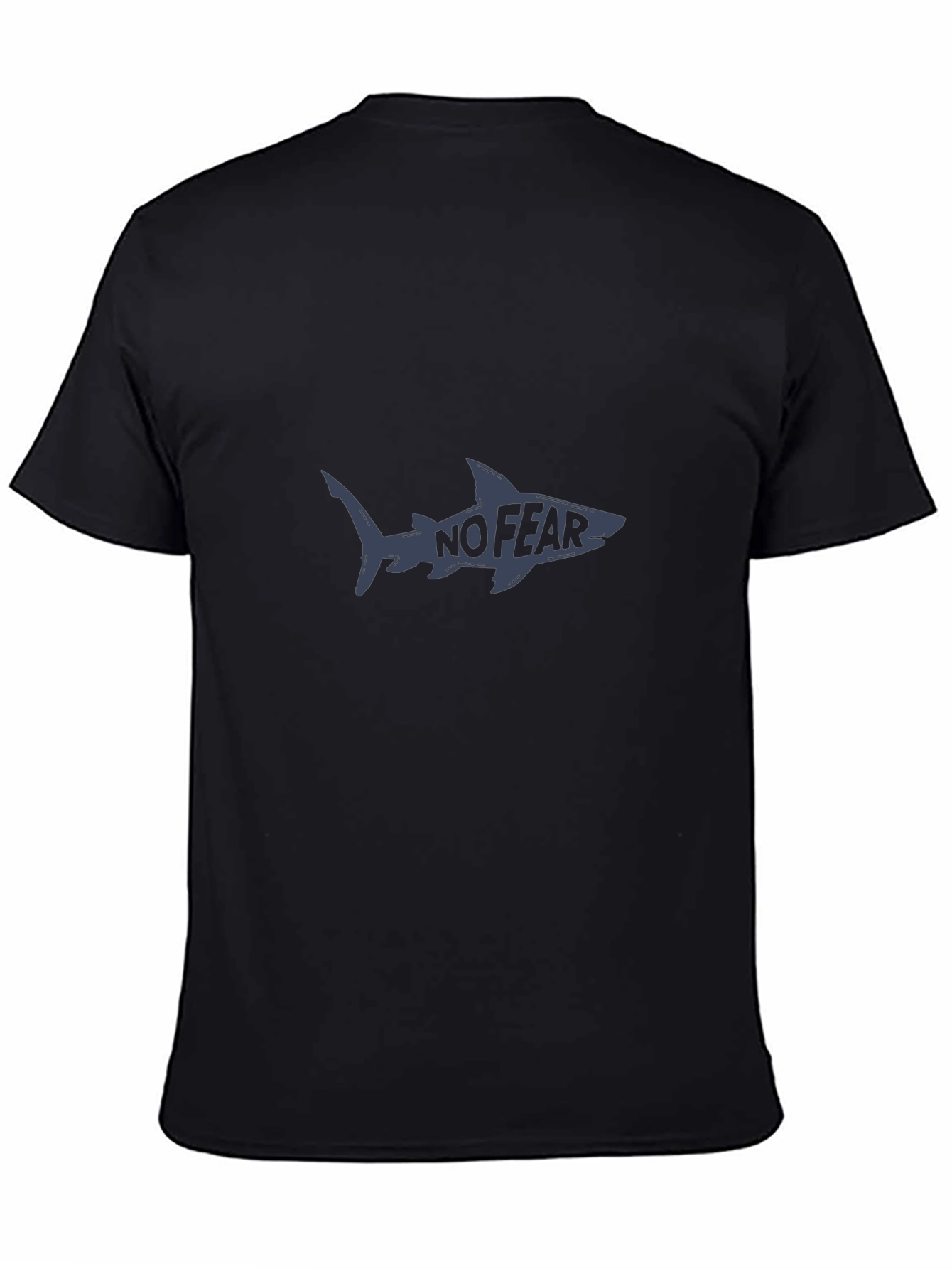 No Fear Shark Graphic Tee - Bold Black T-Shirt