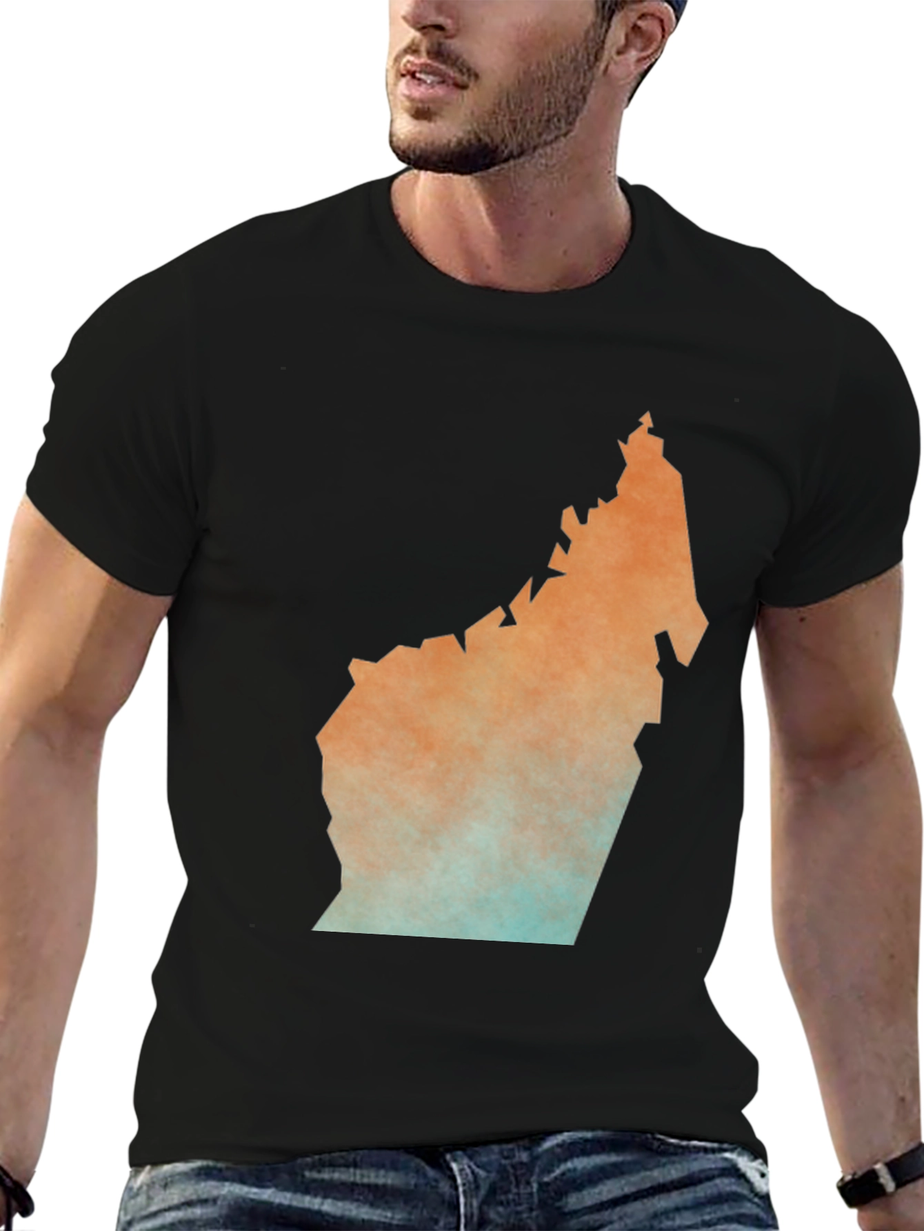 Unique Map Graphic Tee - Stylish Black T-Shirt
