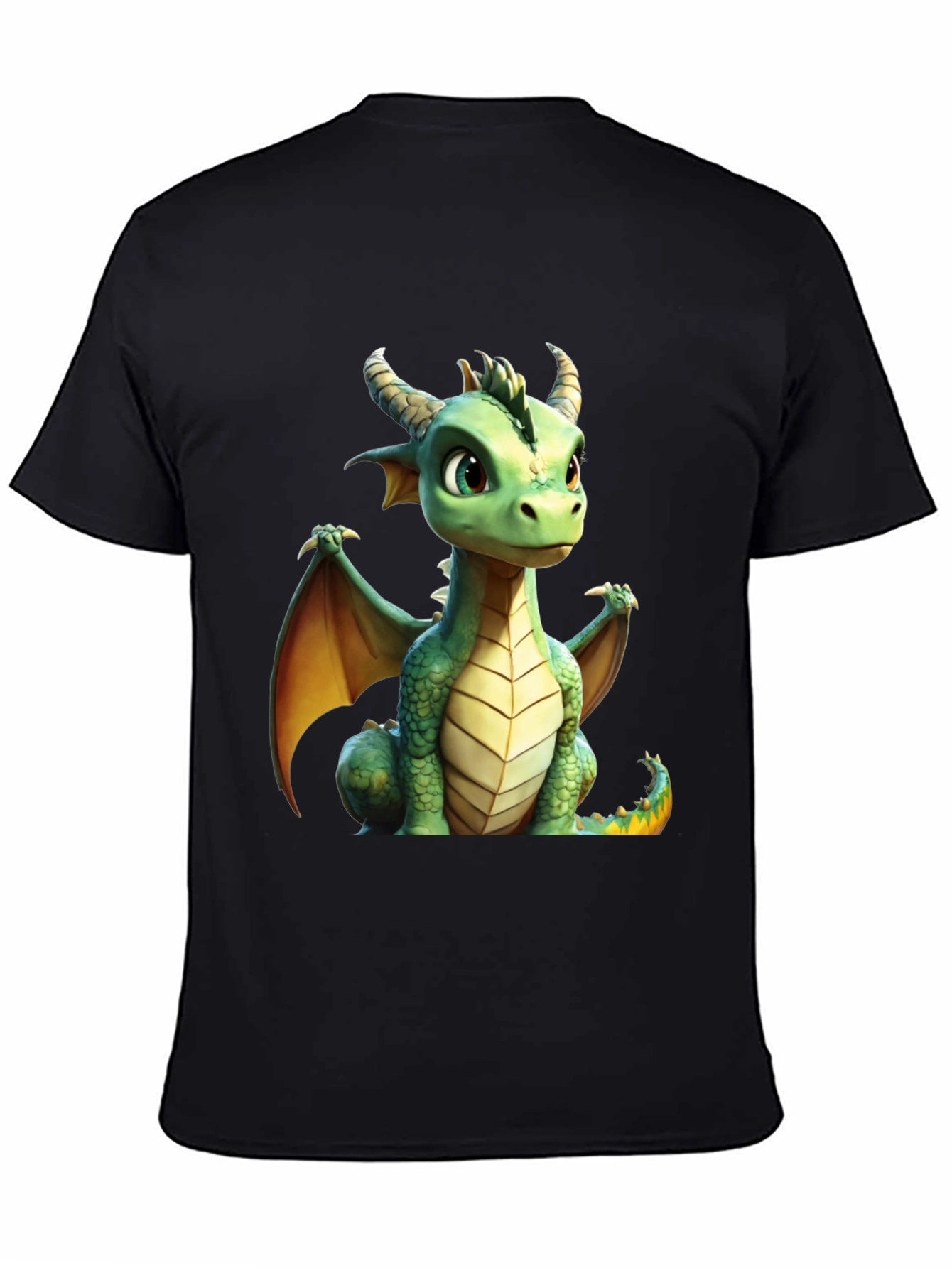 Cute Dragon Graphic Tee - Black T-Shirt