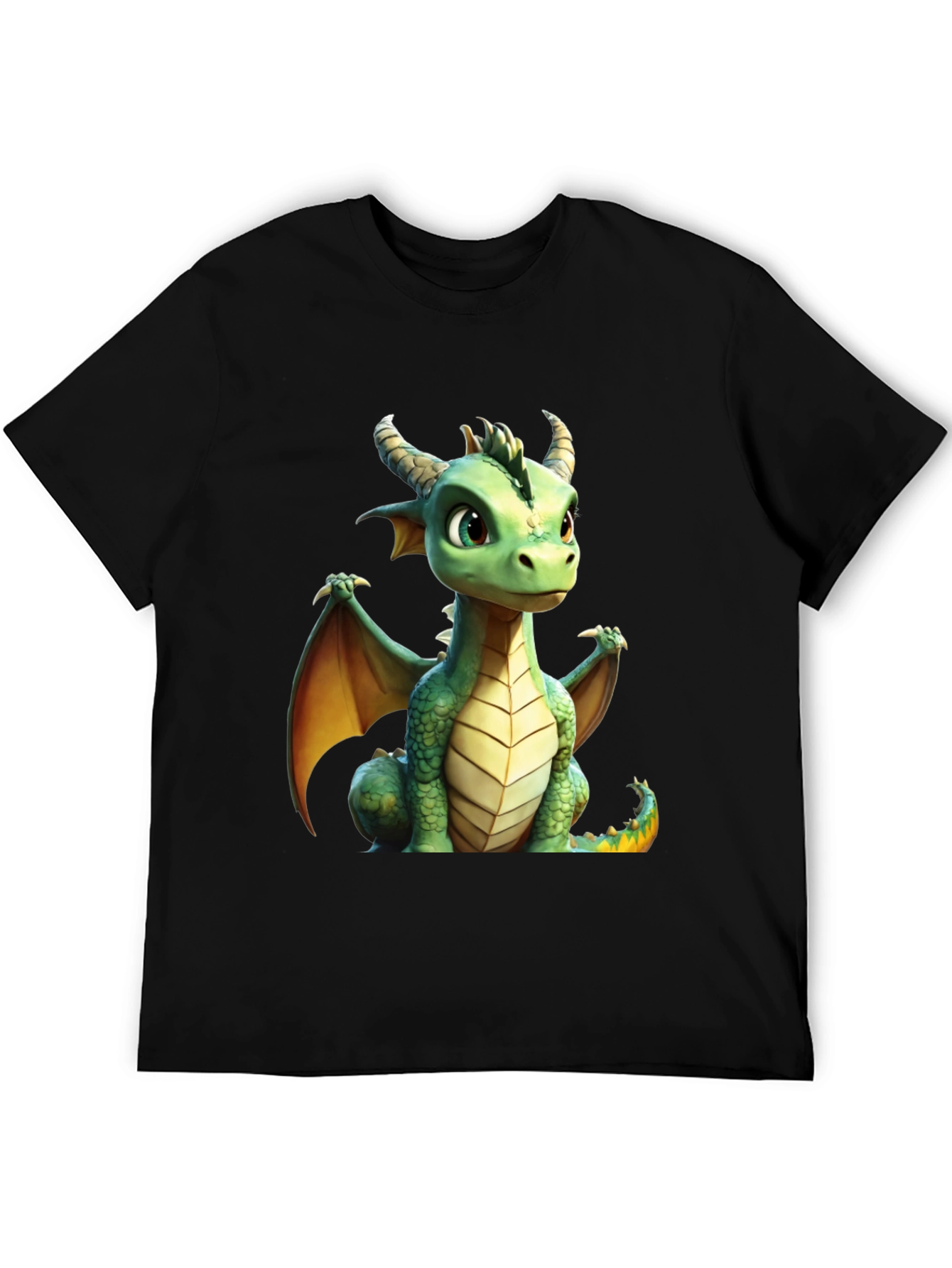 Cute Dragon Graphic Tee - Black T-Shirt