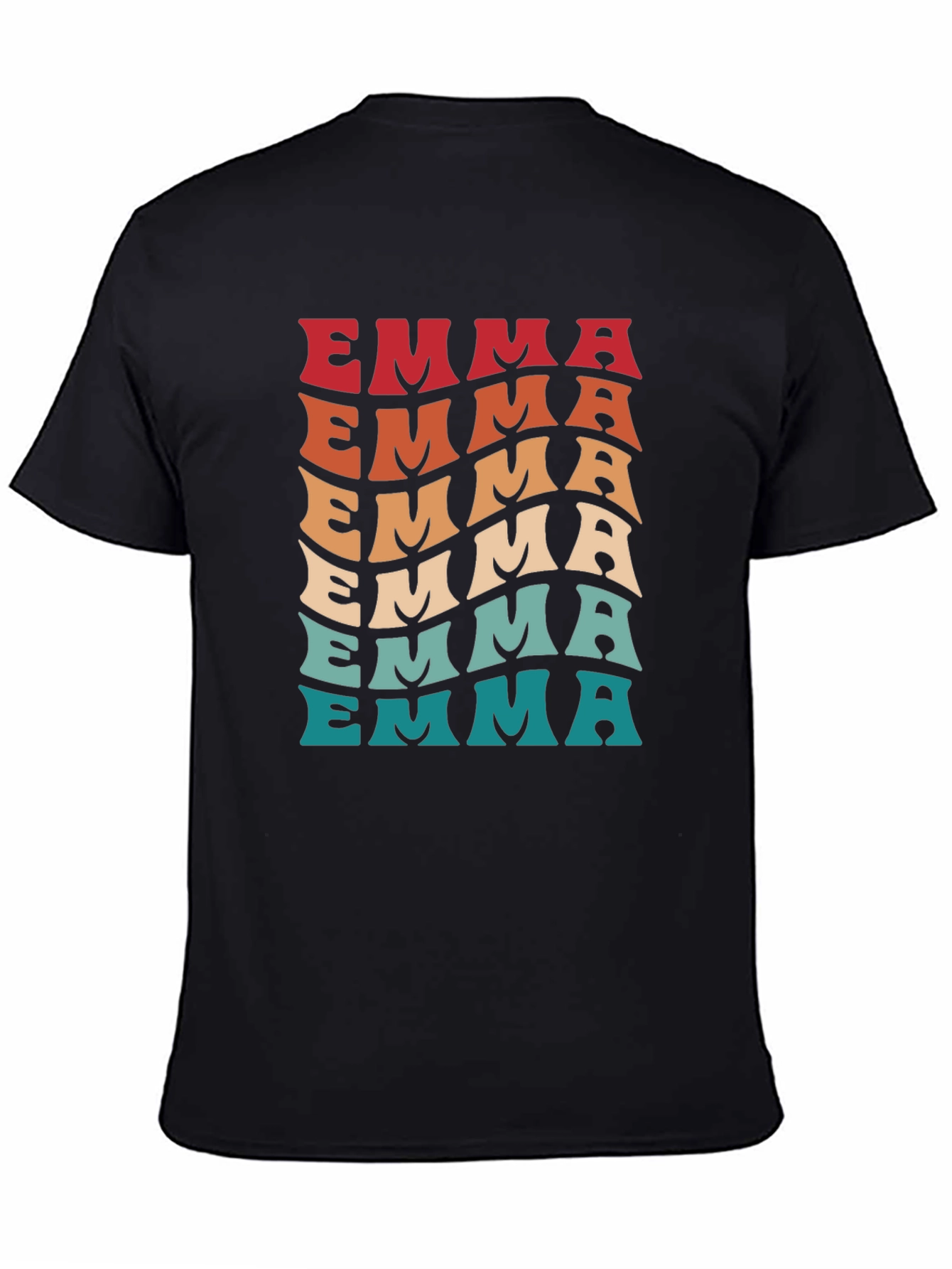 Emma Retro Wave T-Shirt - Custom Name Tee