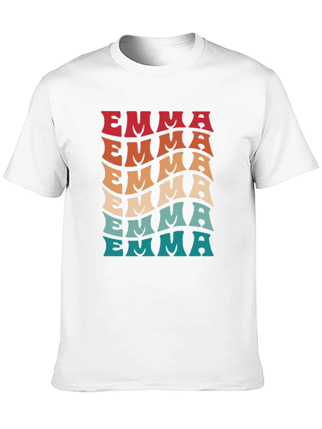Emma Retro Wave T-Shirt - Custom Name Tee