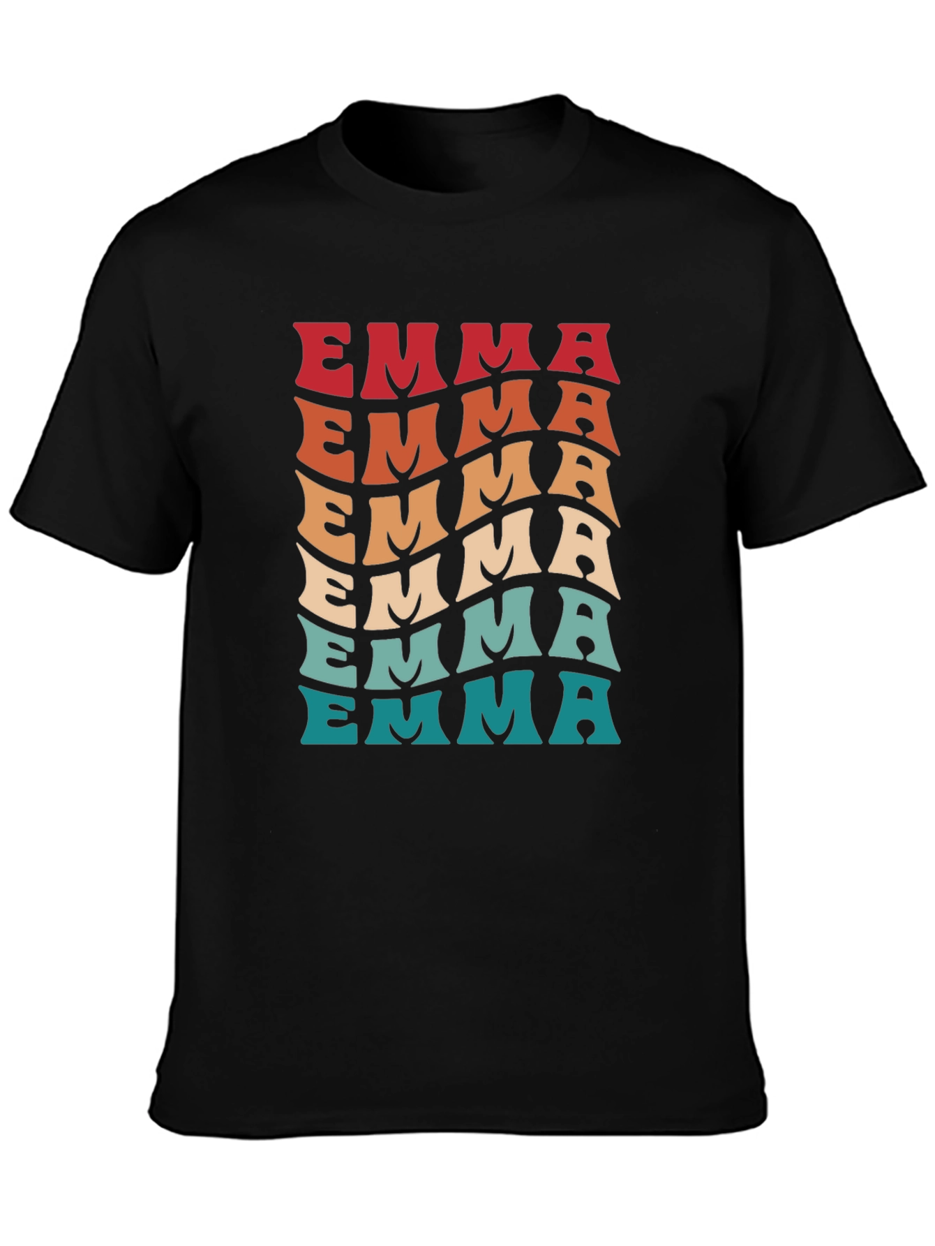 Emma Retro Wave T-Shirt - Custom Name Tee