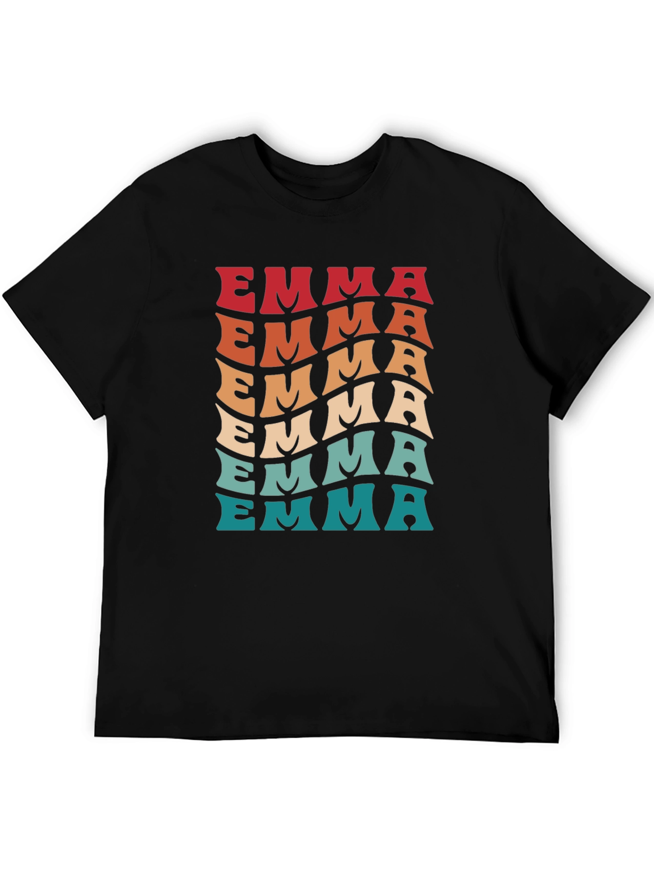 Emma Retro Wave T-Shirt - Custom Name Tee