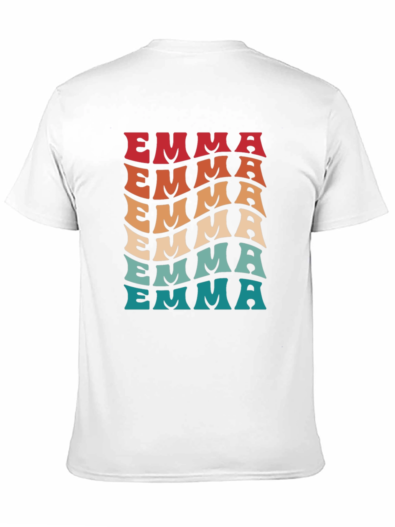Emma Retro Wave T-Shirt - Custom Name Tee