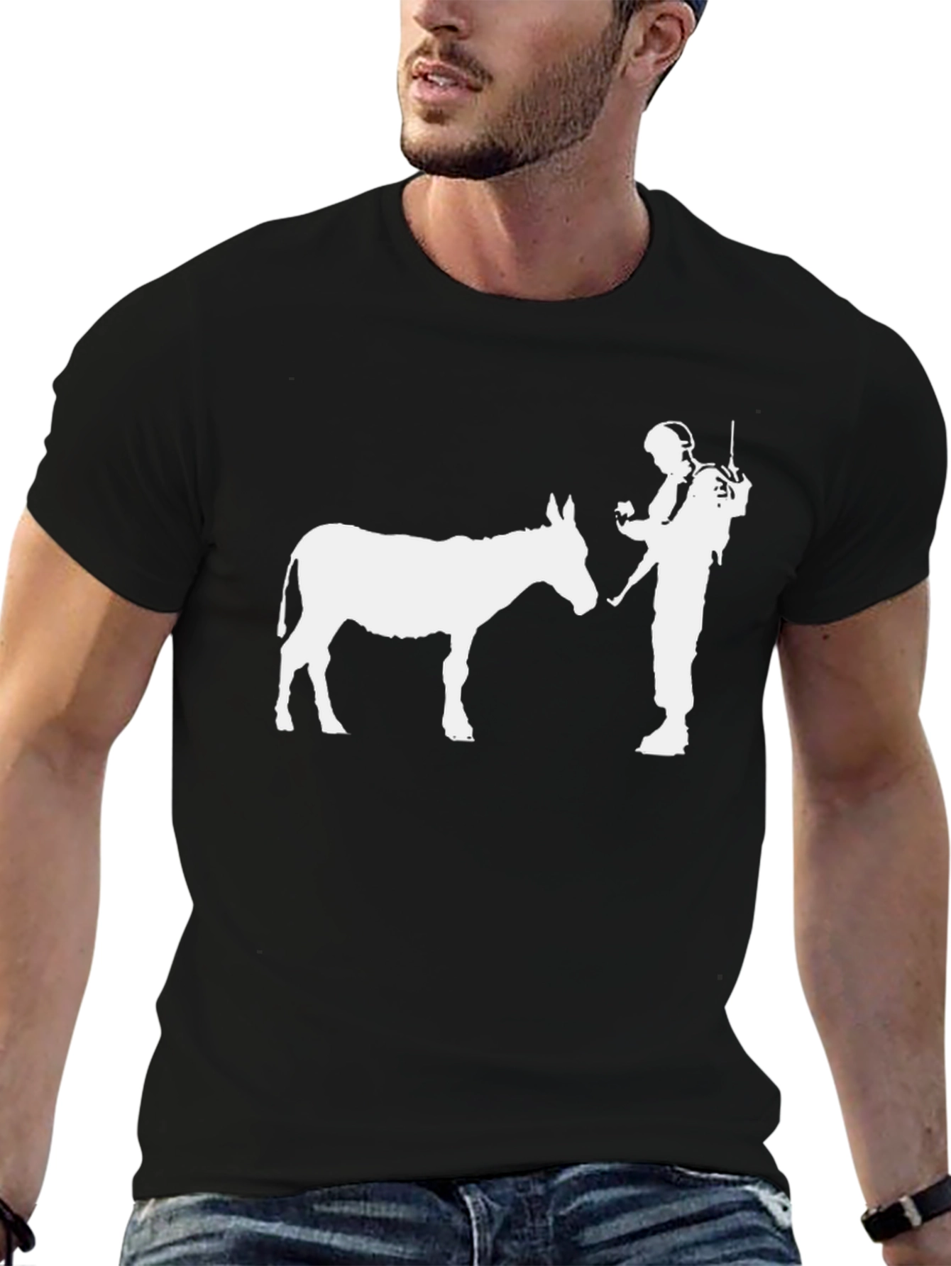 Humorous Graphic T-Shirt - Donkey & Soldier