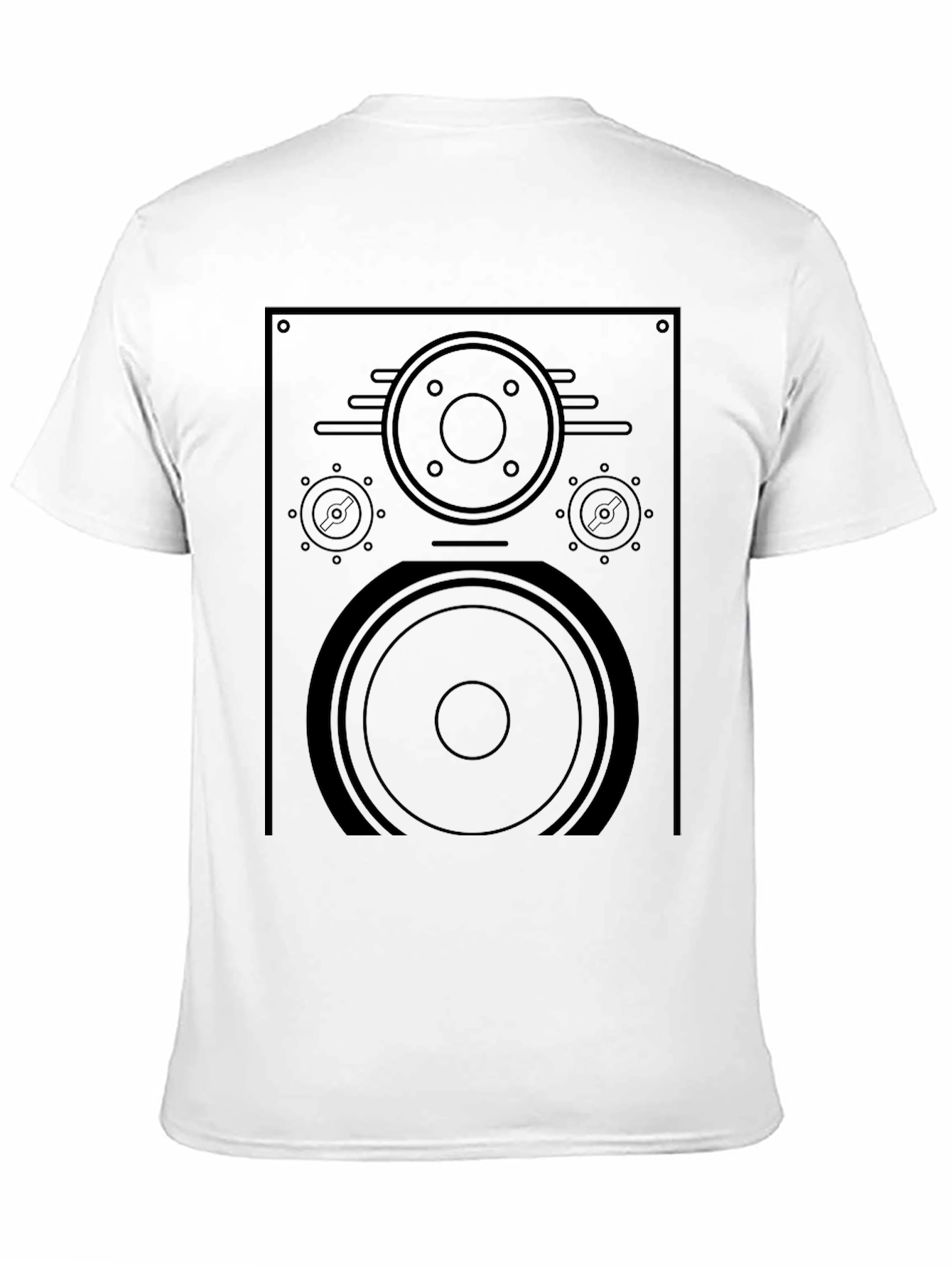 Speaker Graphic T-Shirt - Black Crew Neck Tee