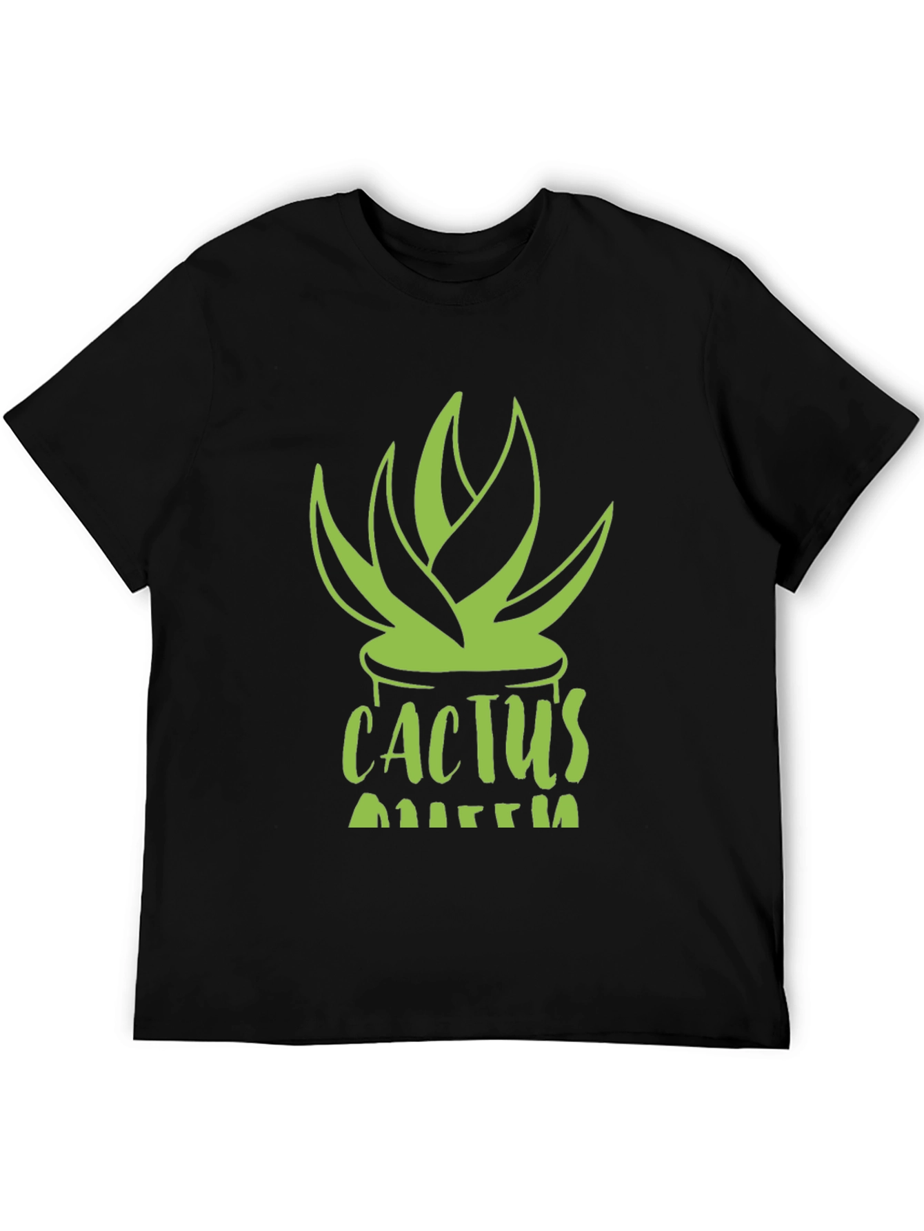 Cactus Queen Black T-Shirt - Stylish Plant Lover Tee