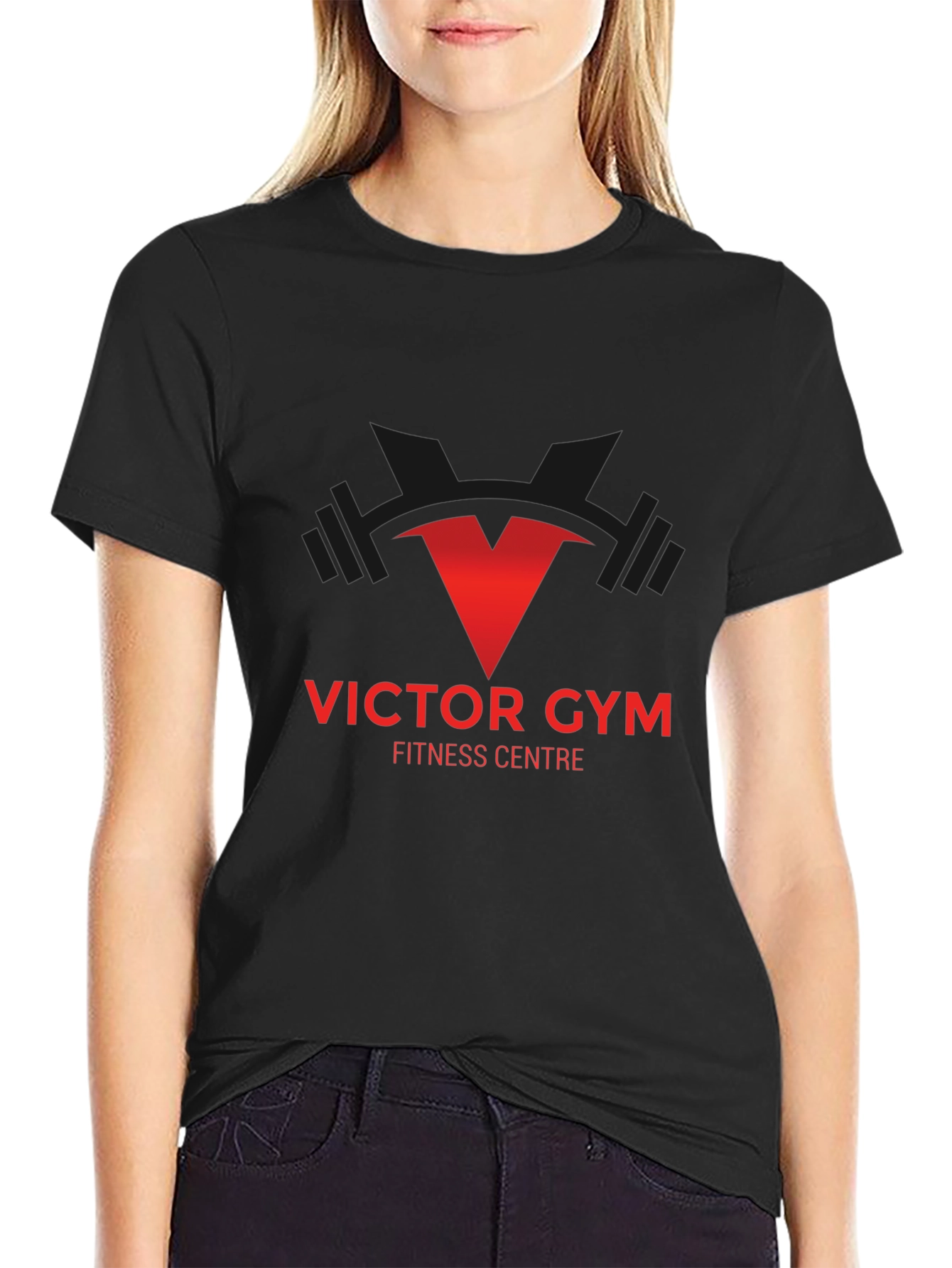 Victor Gym Fitness Centre T-Shirt - Black