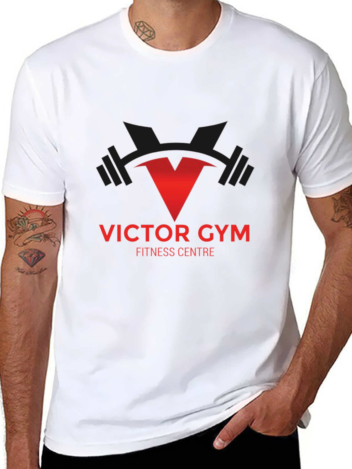 Victor Gym Fitness Centre T-Shirt - Black