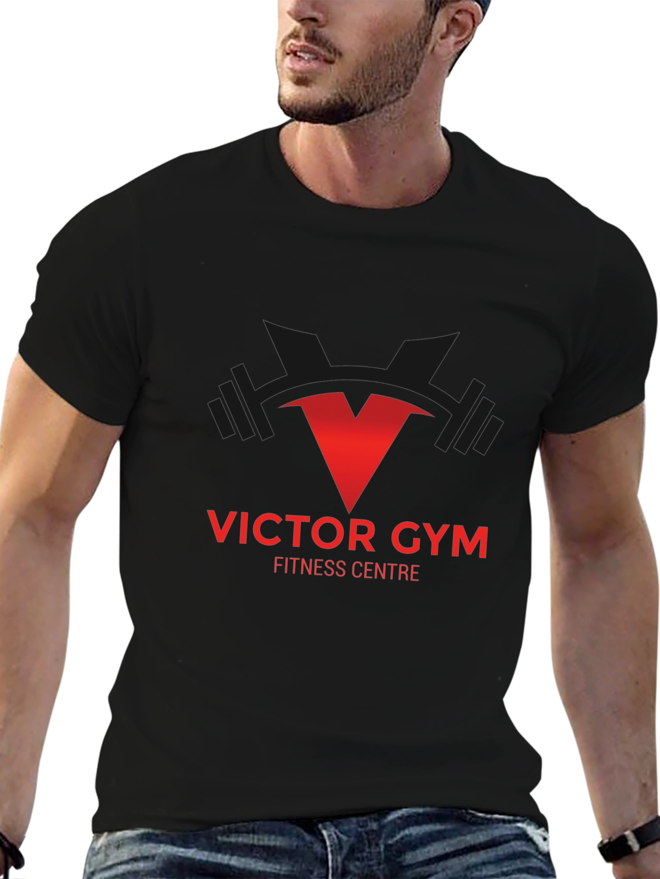Victor Gym Fitness Centre T-Shirt - Black