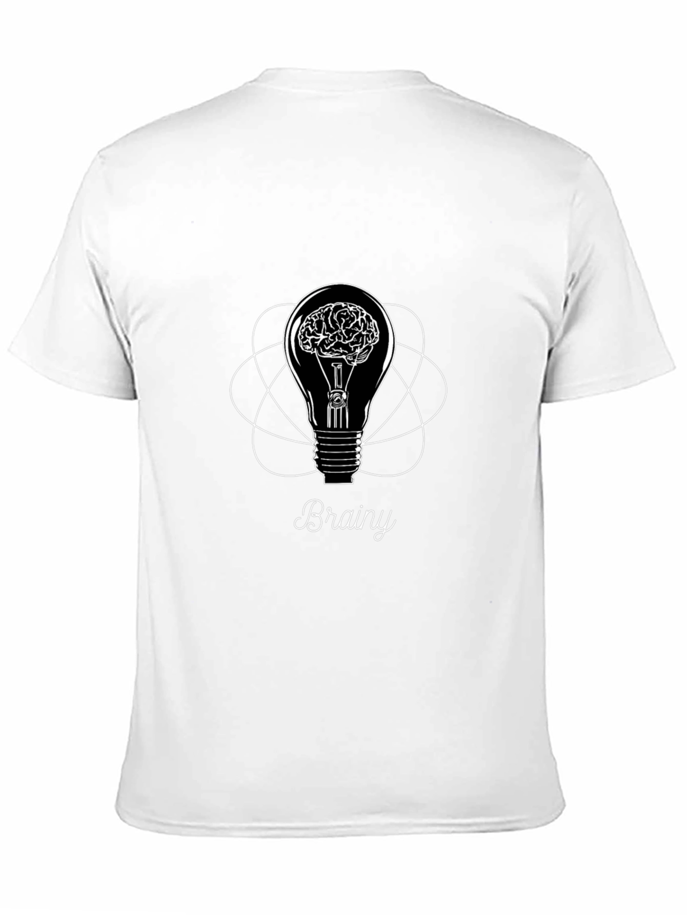 Brainy Idea Lightbulb Graphic T-Shirt