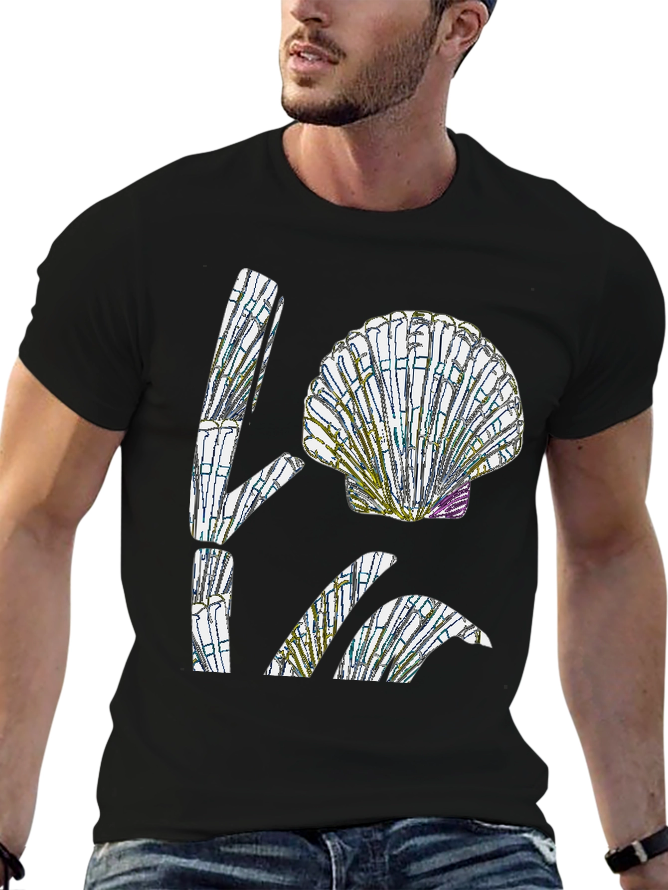 Scallop Shell Bamboo Graphic T-Shirt