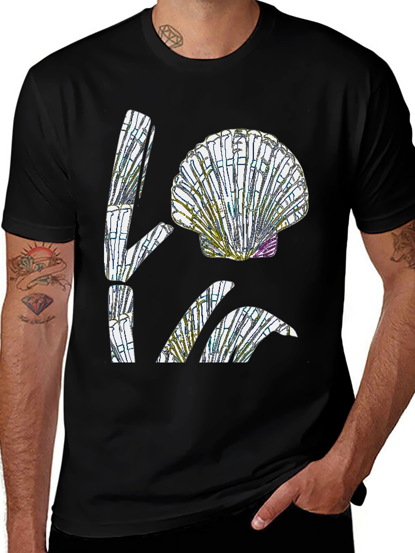 Scallop Shell Bamboo Graphic T-Shirt