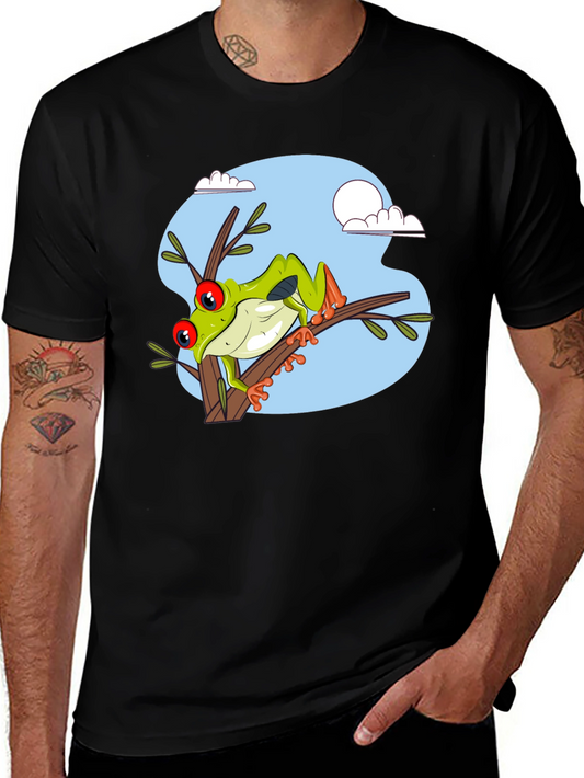 Frog on Branch Graphic T-Shirt