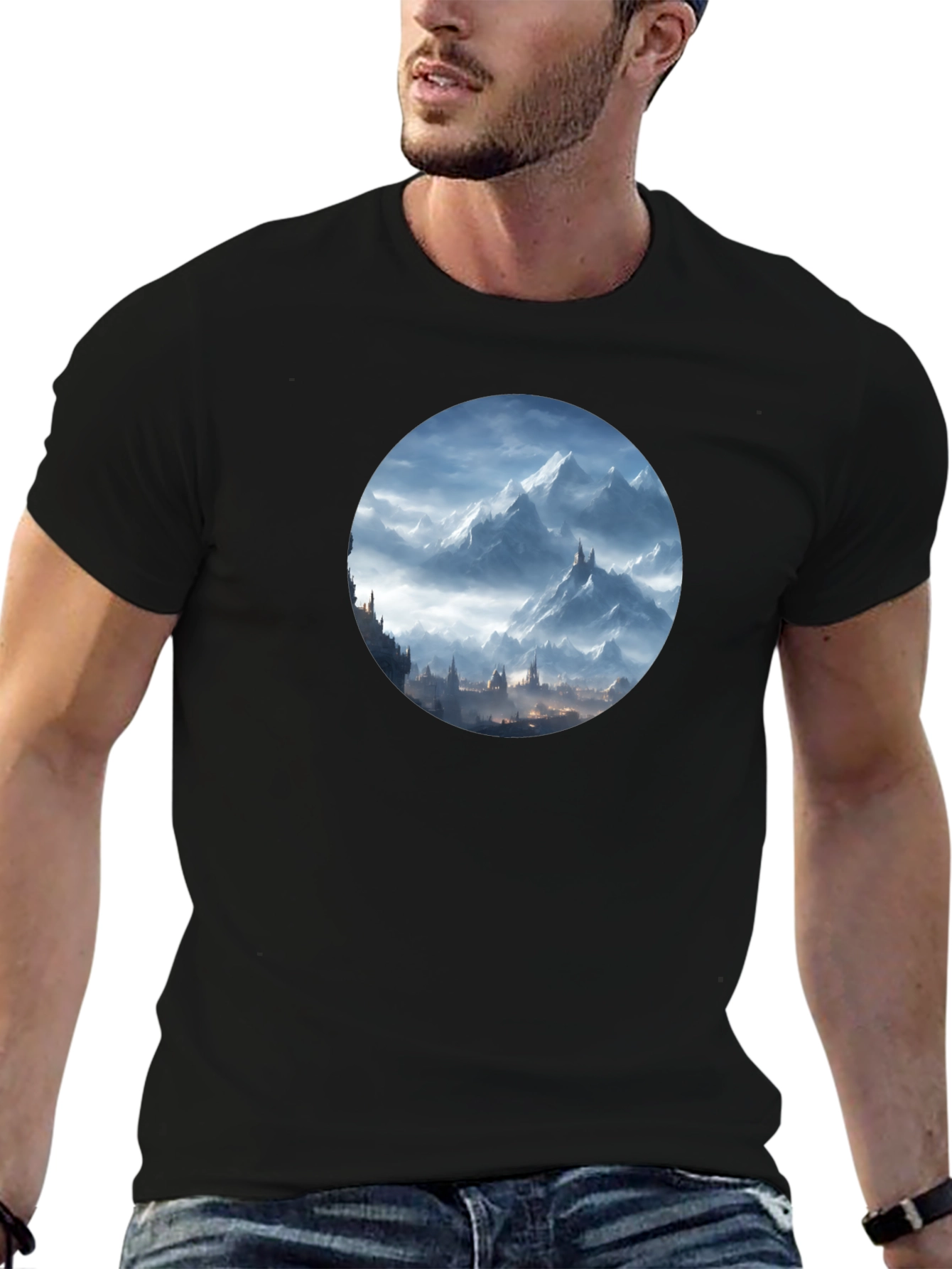Mountain Vista Graphic Tee - Mens Black T-Shirt