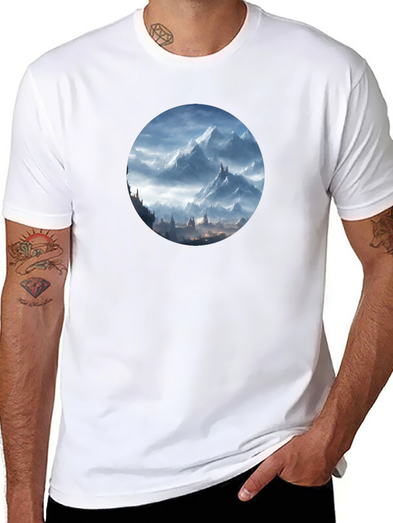 Mountain Vista Graphic Tee - Mens Black T-Shirt