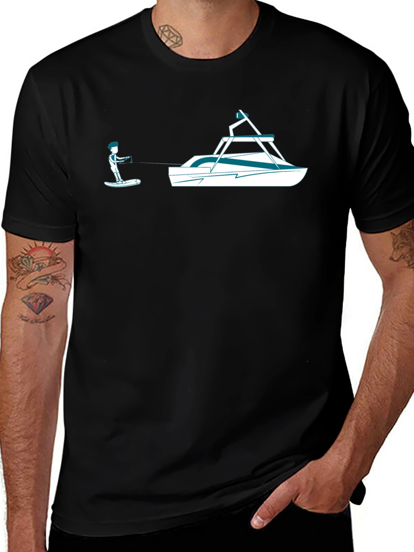 Waterskiing T-Shirt - Fun Graphic Tee
