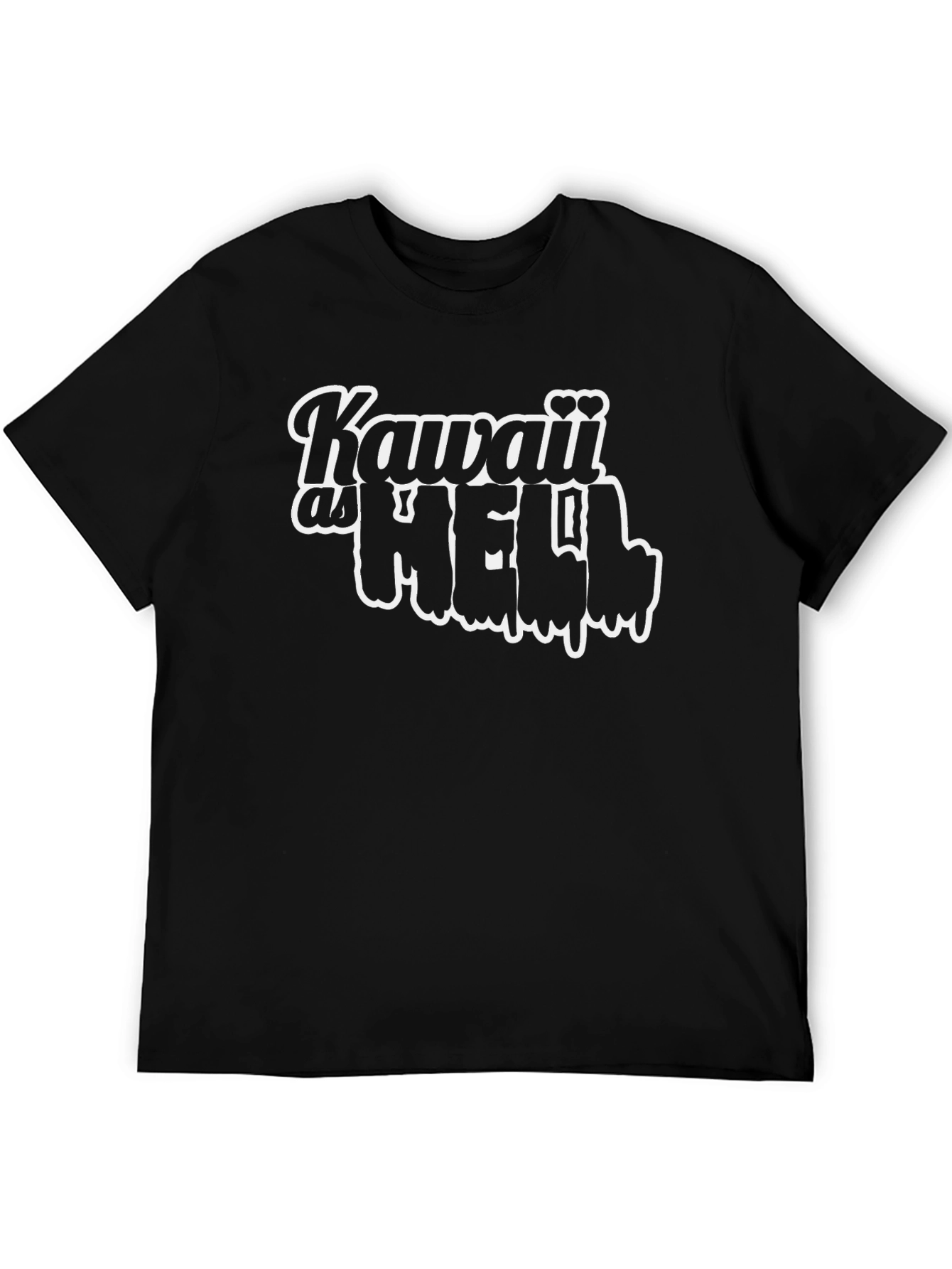 Kawaii as Hell Graphic Tee - Black Cotton T-Shirt