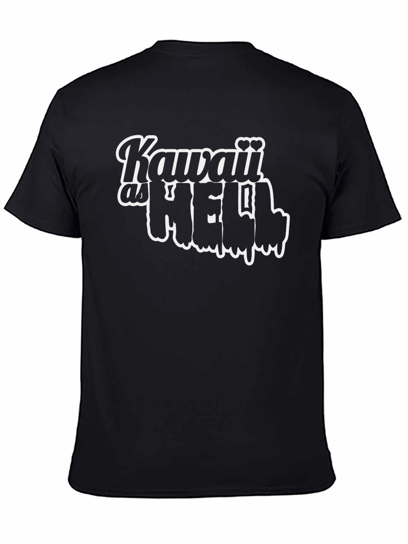 Kawaii as Hell Graphic Tee - Black Cotton T-Shirt