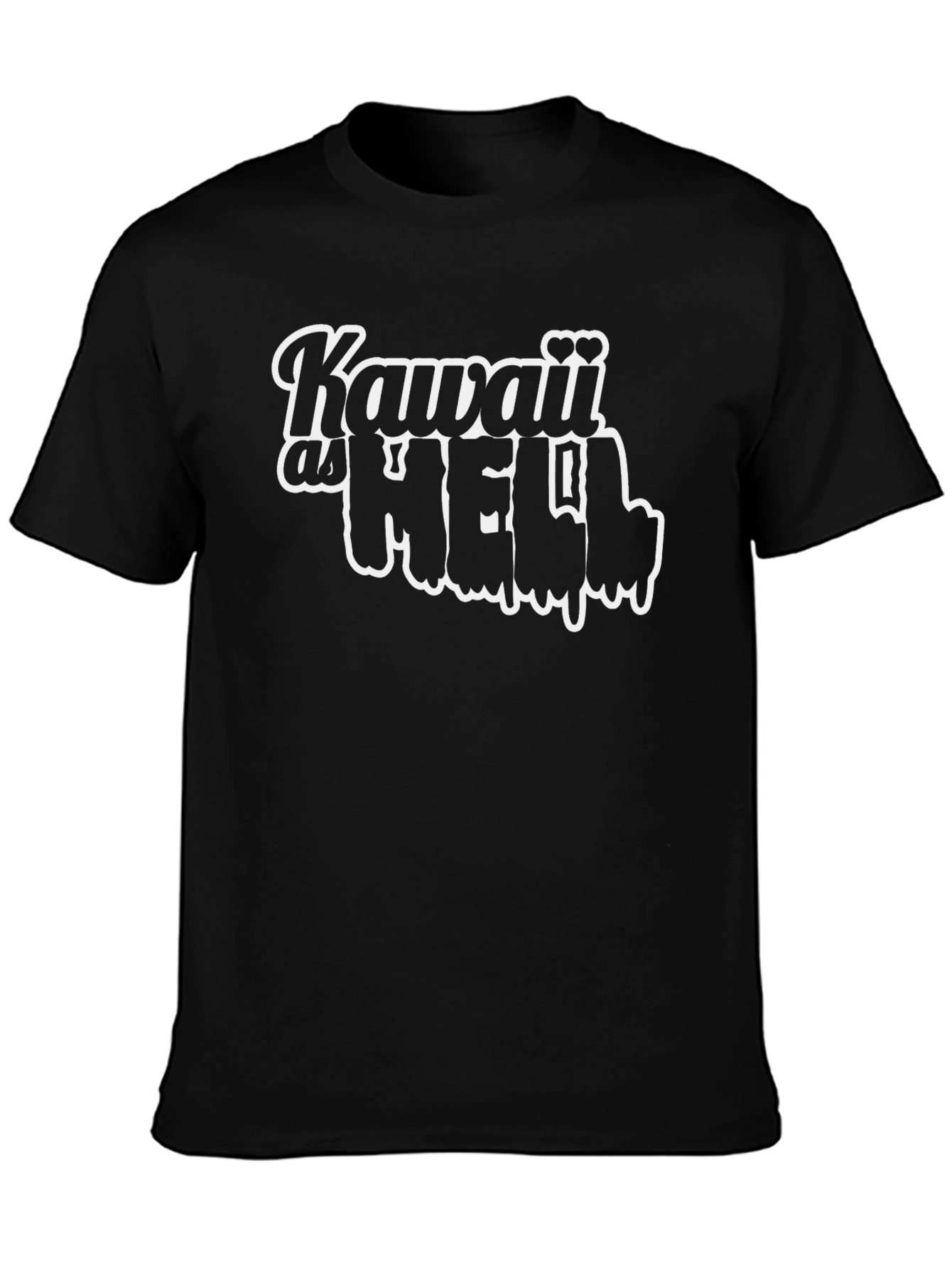 Kawaii as Hell Graphic Tee - Black Cotton T-Shirt
