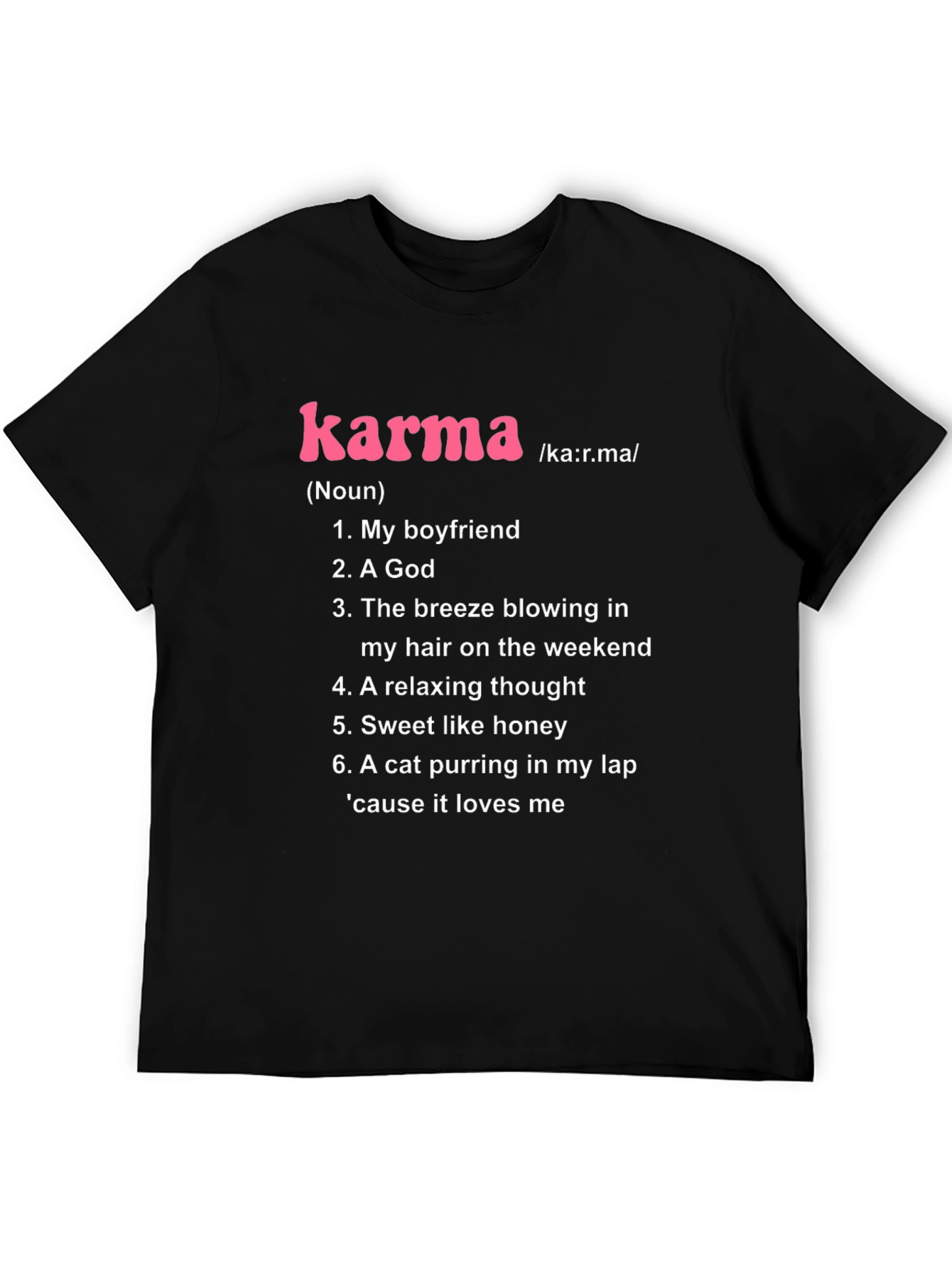Karma Noun Definition Black T-Shirt