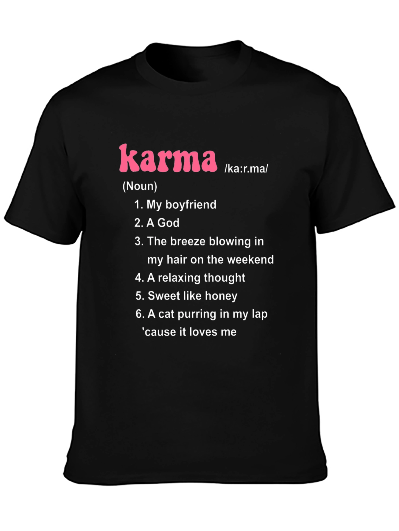 Karma Noun Definition Black T-Shirt