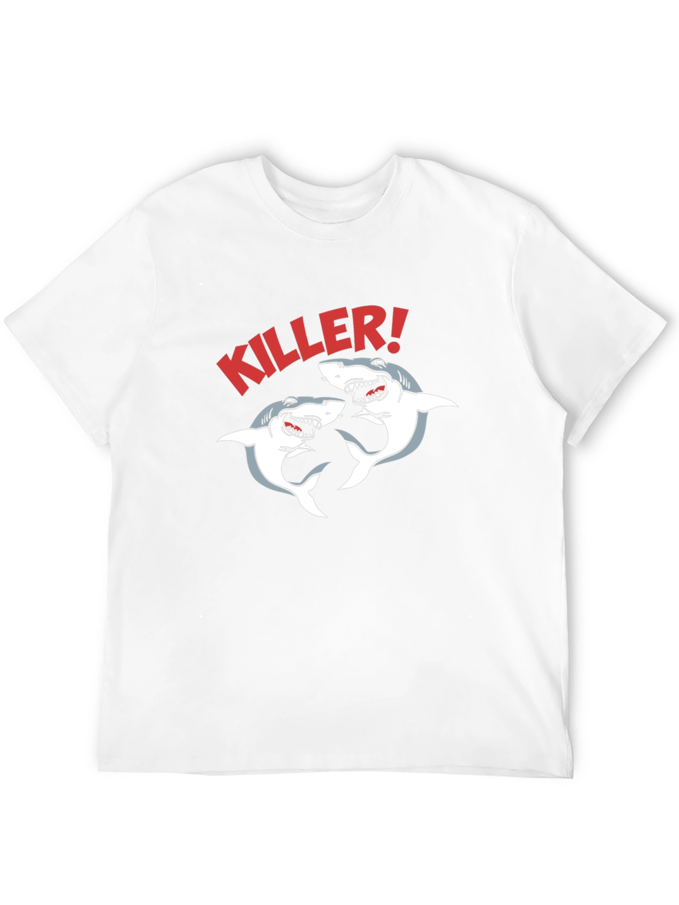 Killer Sharks Graphic Black T-Shirt