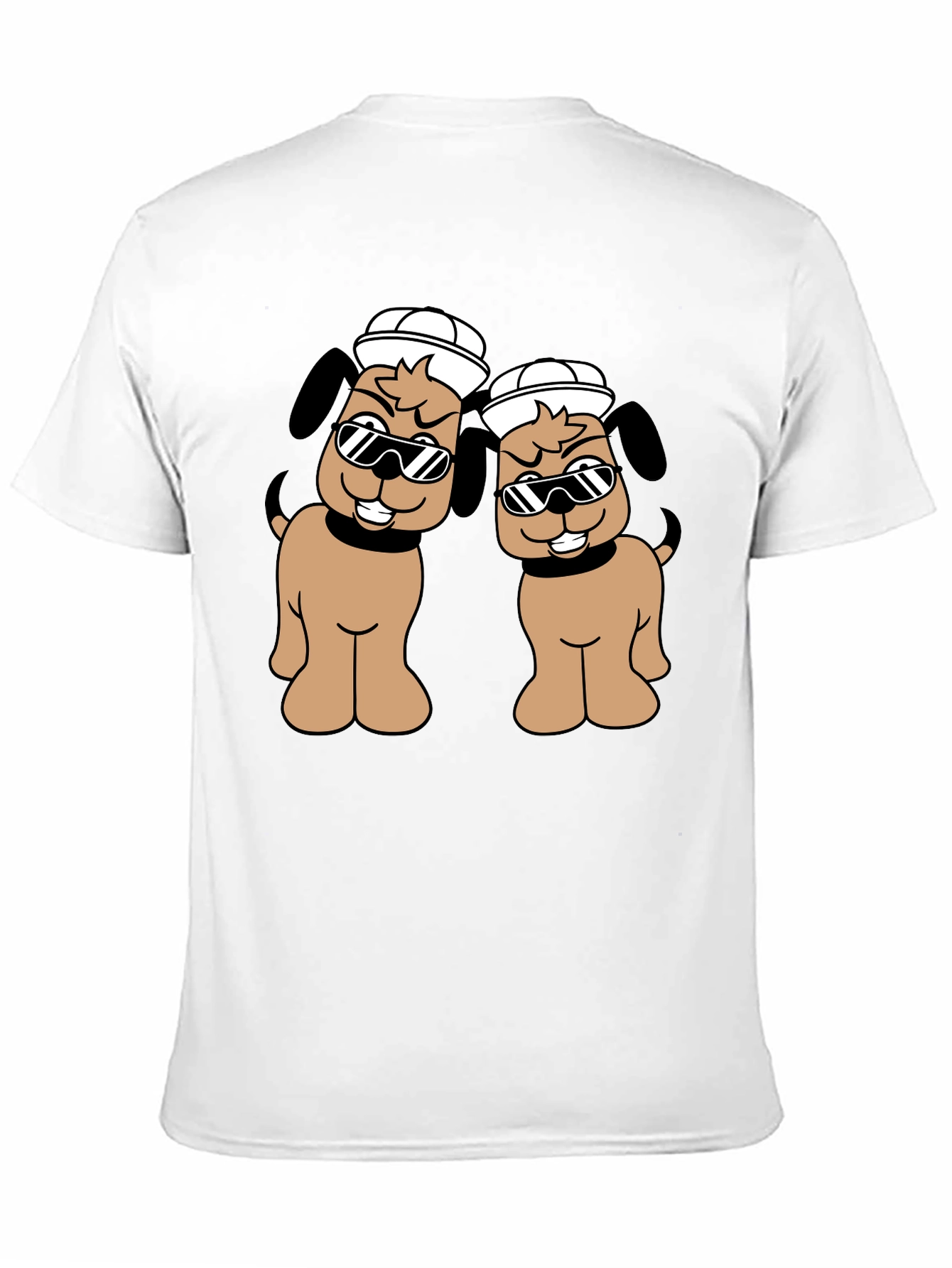 Cool Dog Crew T-Shirt - Fun Cartoon Graphic Tee