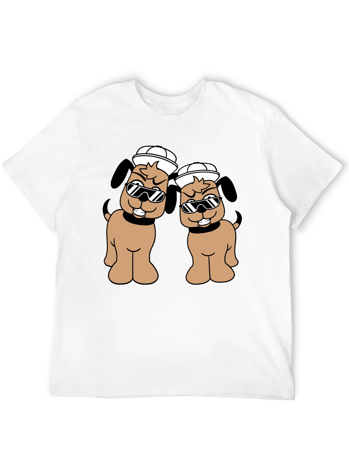 Cool Dog Crew T-Shirt - Fun Cartoon Graphic Tee