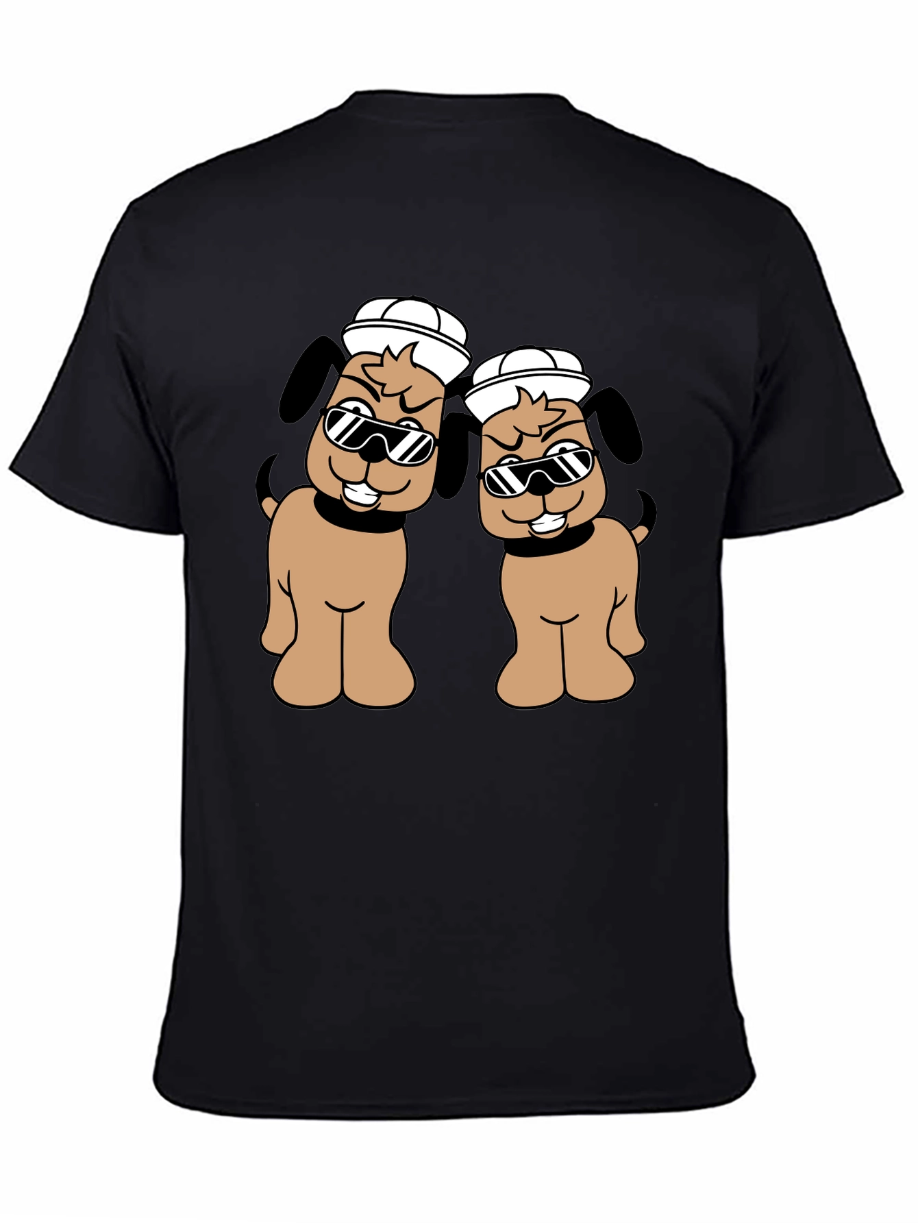 Cool Dog Crew T-Shirt - Fun Cartoon Graphic Tee