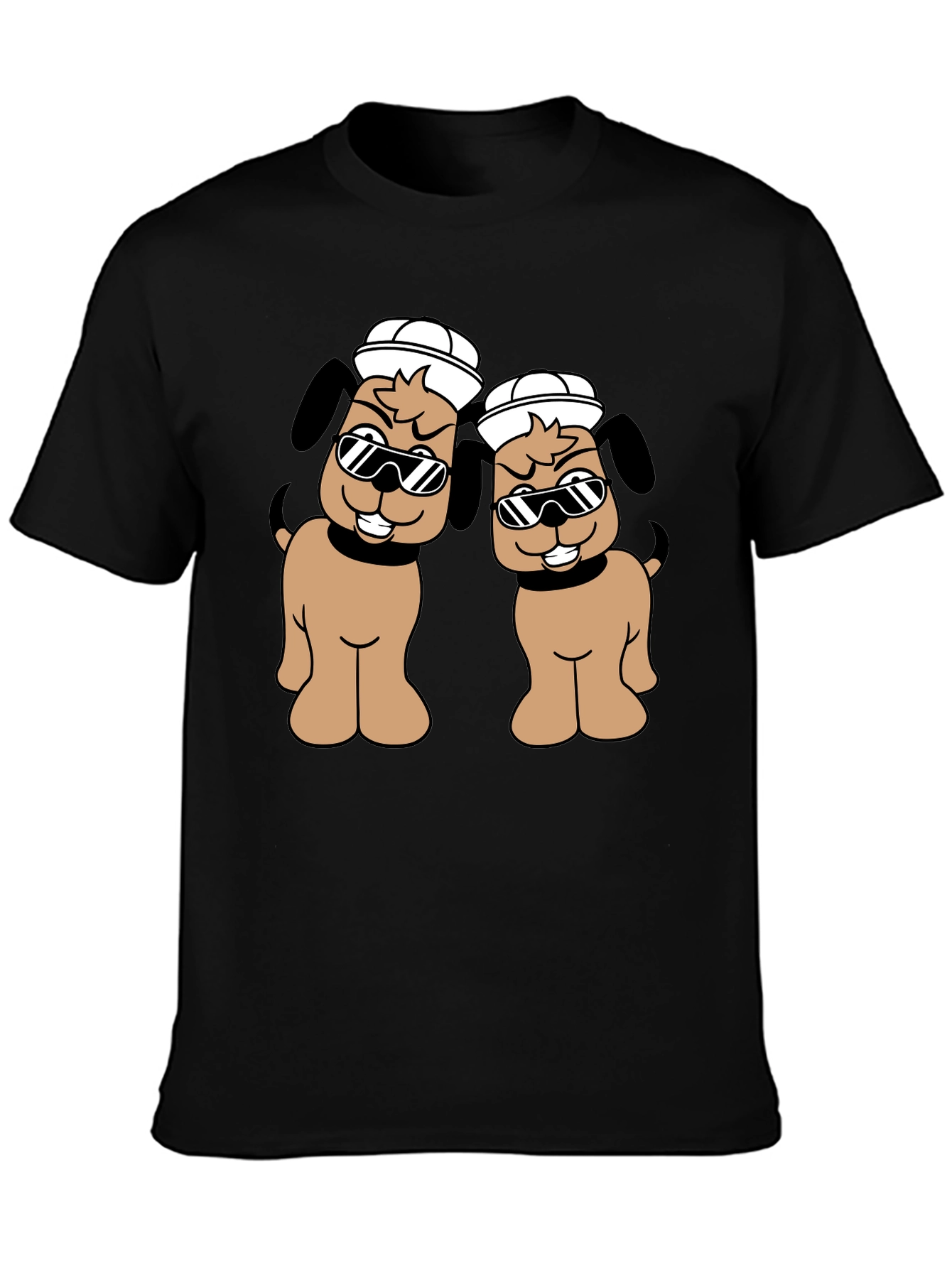 Cool Dog Crew T-Shirt - Fun Cartoon Graphic Tee
