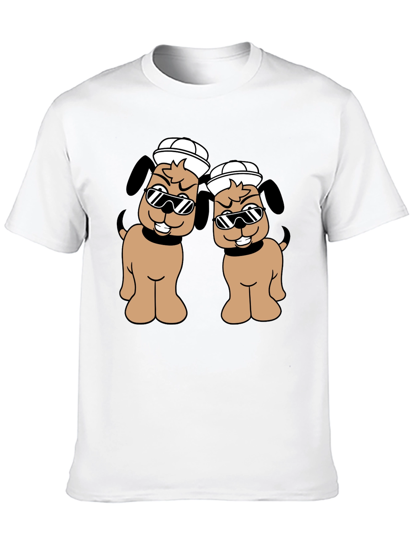 Cool Dog Crew T-Shirt - Fun Cartoon Graphic Tee