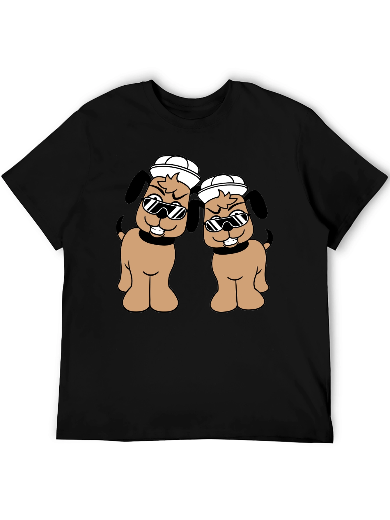 Cool Dog Crew T-Shirt - Fun Cartoon Graphic Tee