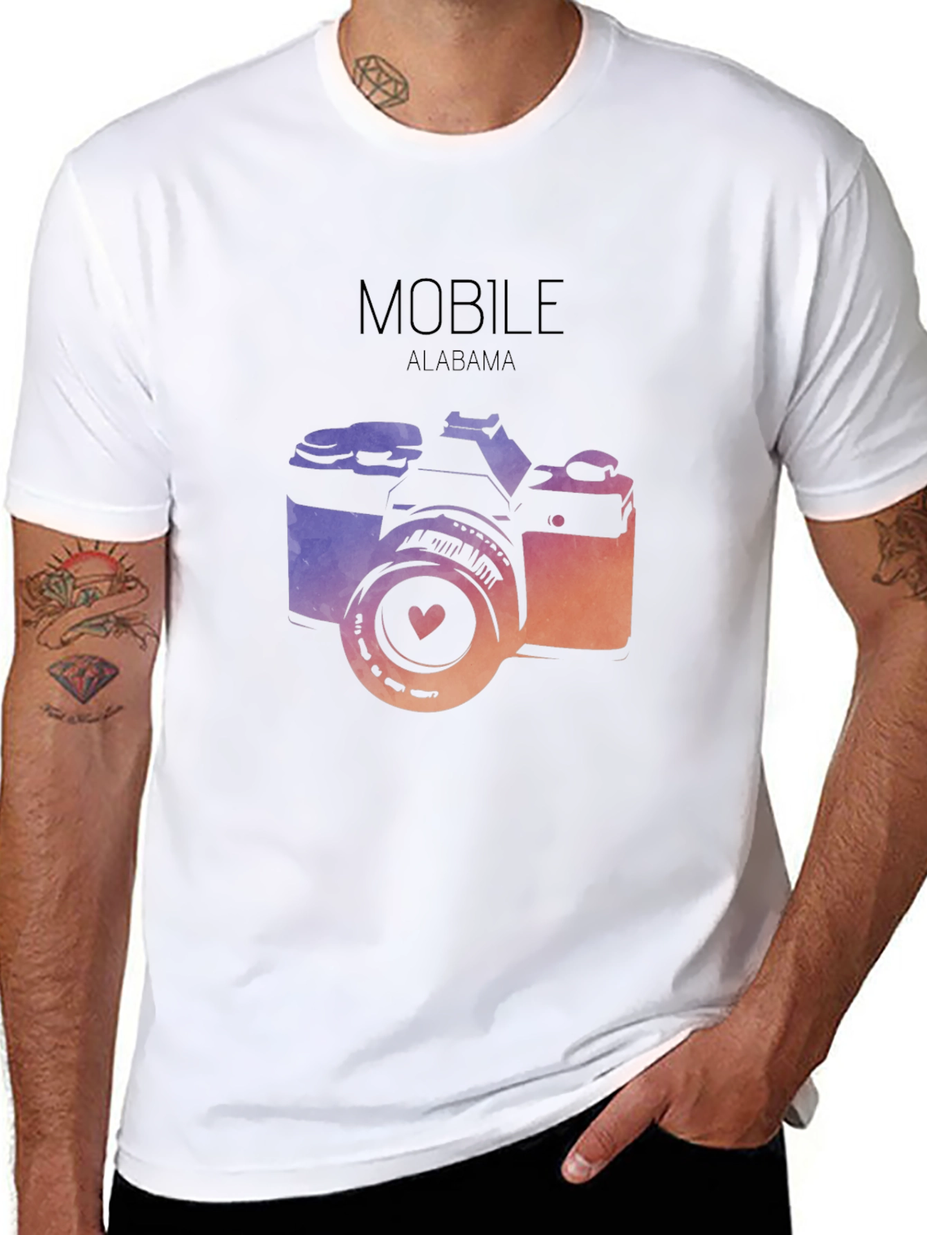 Mobile Alabama Camera T-Shirt