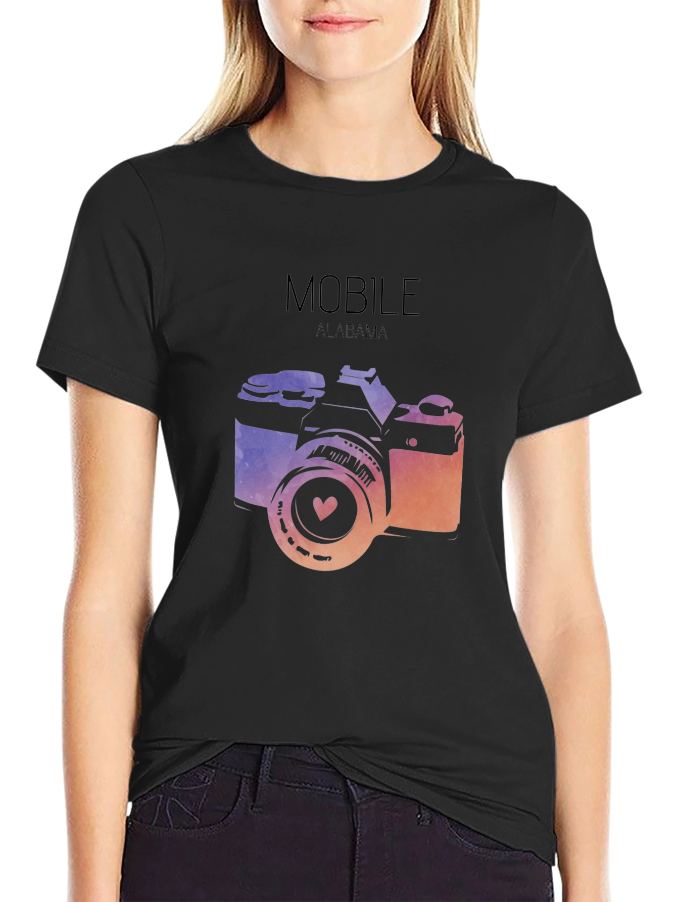 Mobile Alabama Camera T-Shirt
