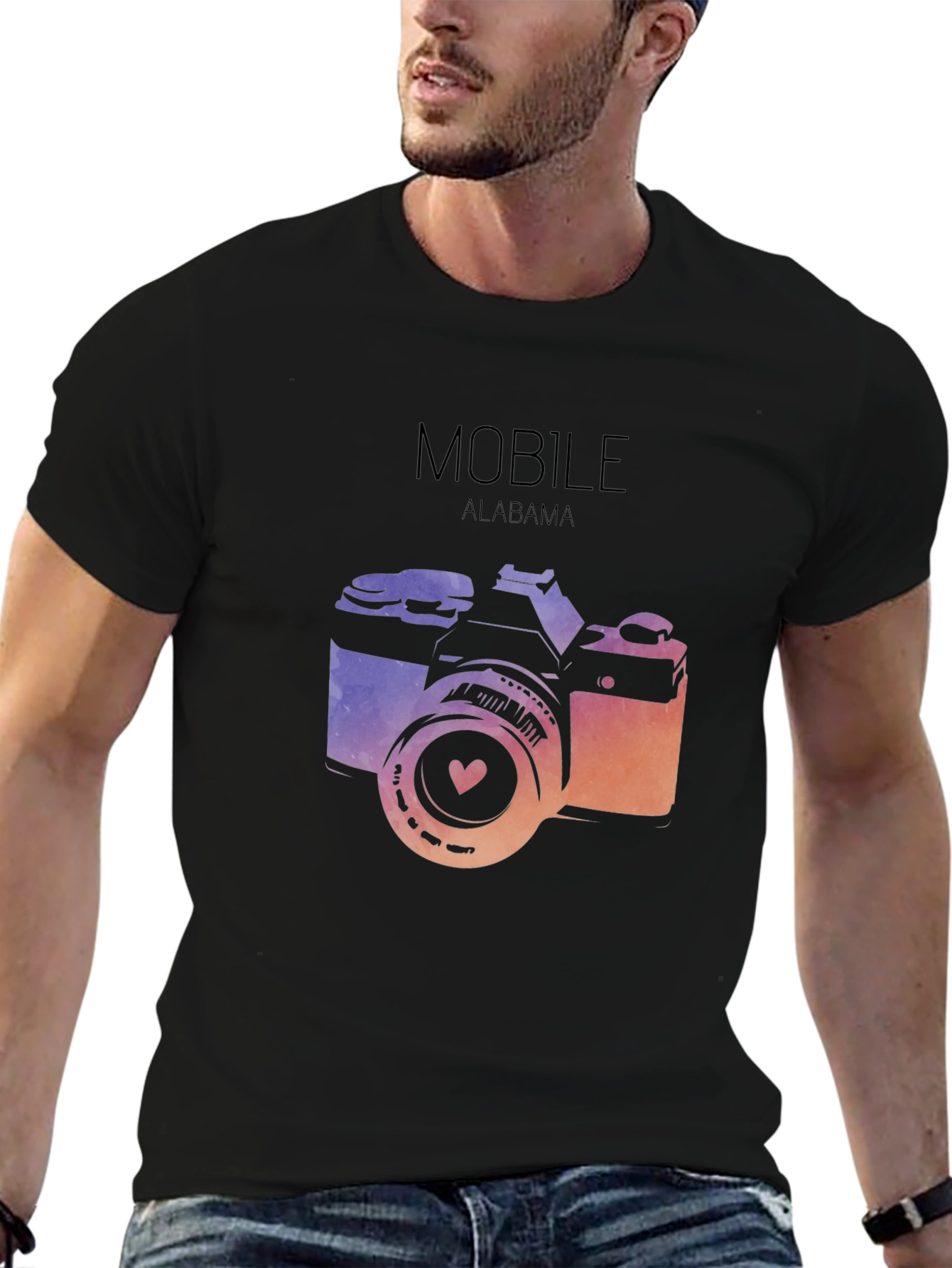 Mobile Alabama Camera T-Shirt